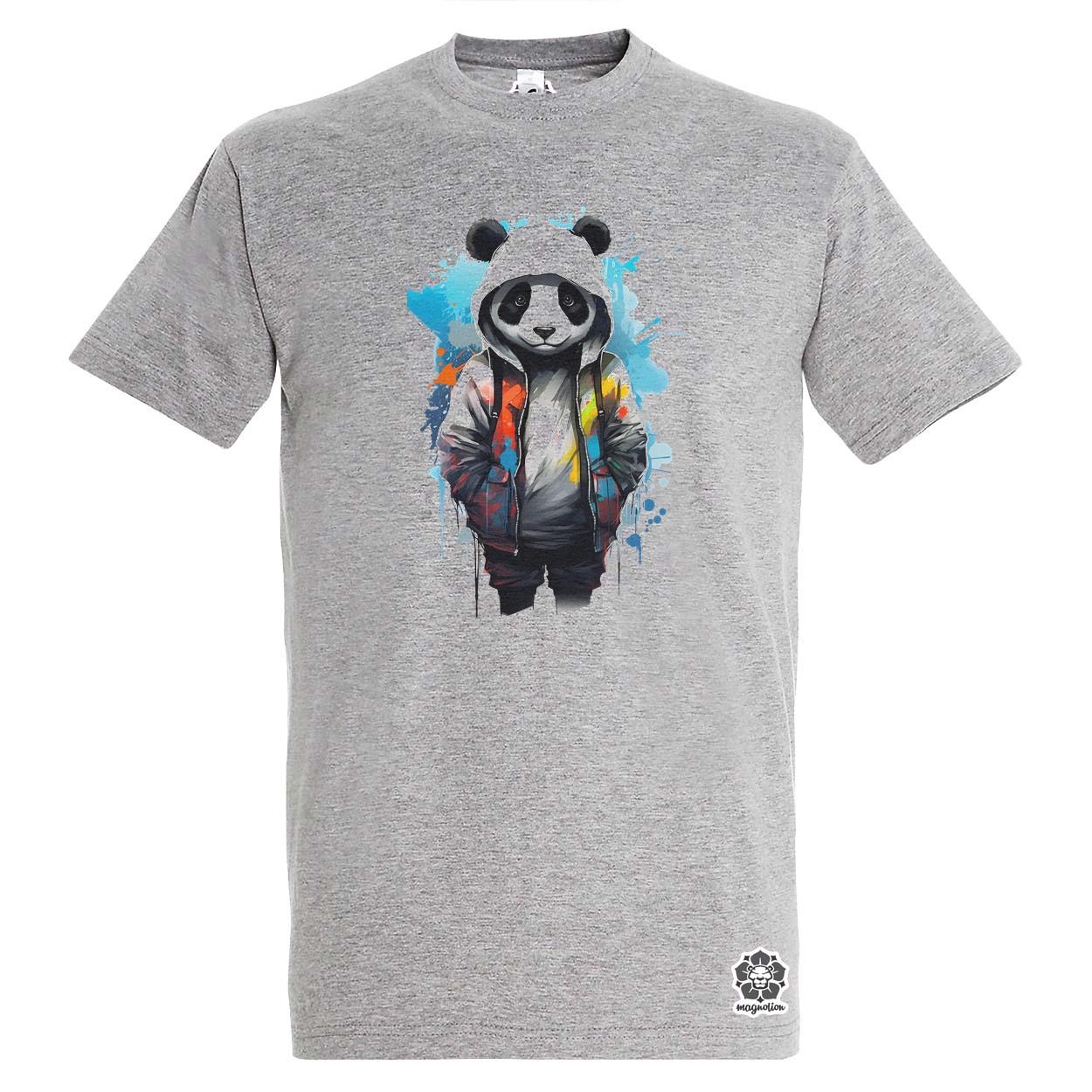 Kapucnis panda v4 egyedi póló 