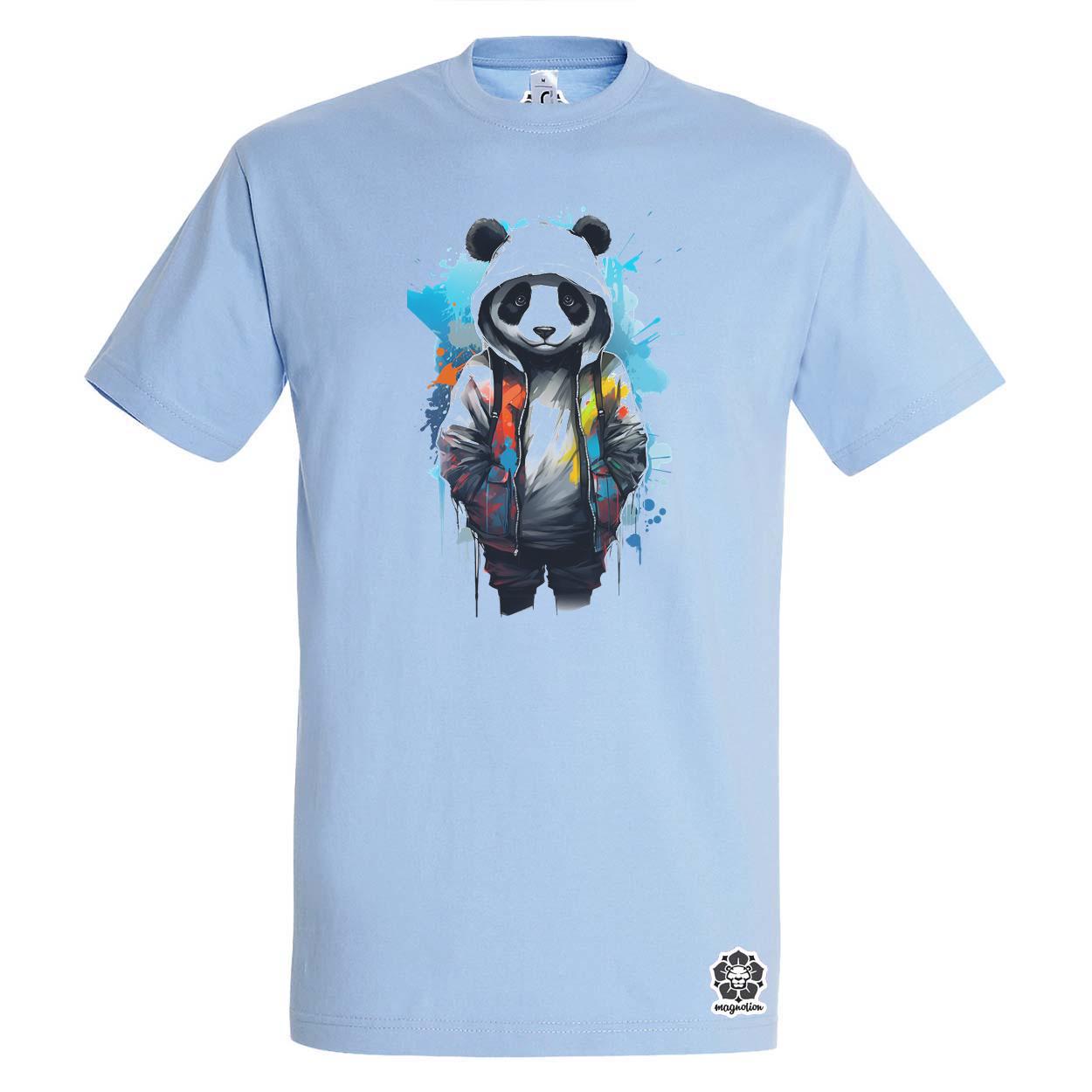 Kapucnis panda v4 egyedi póló 