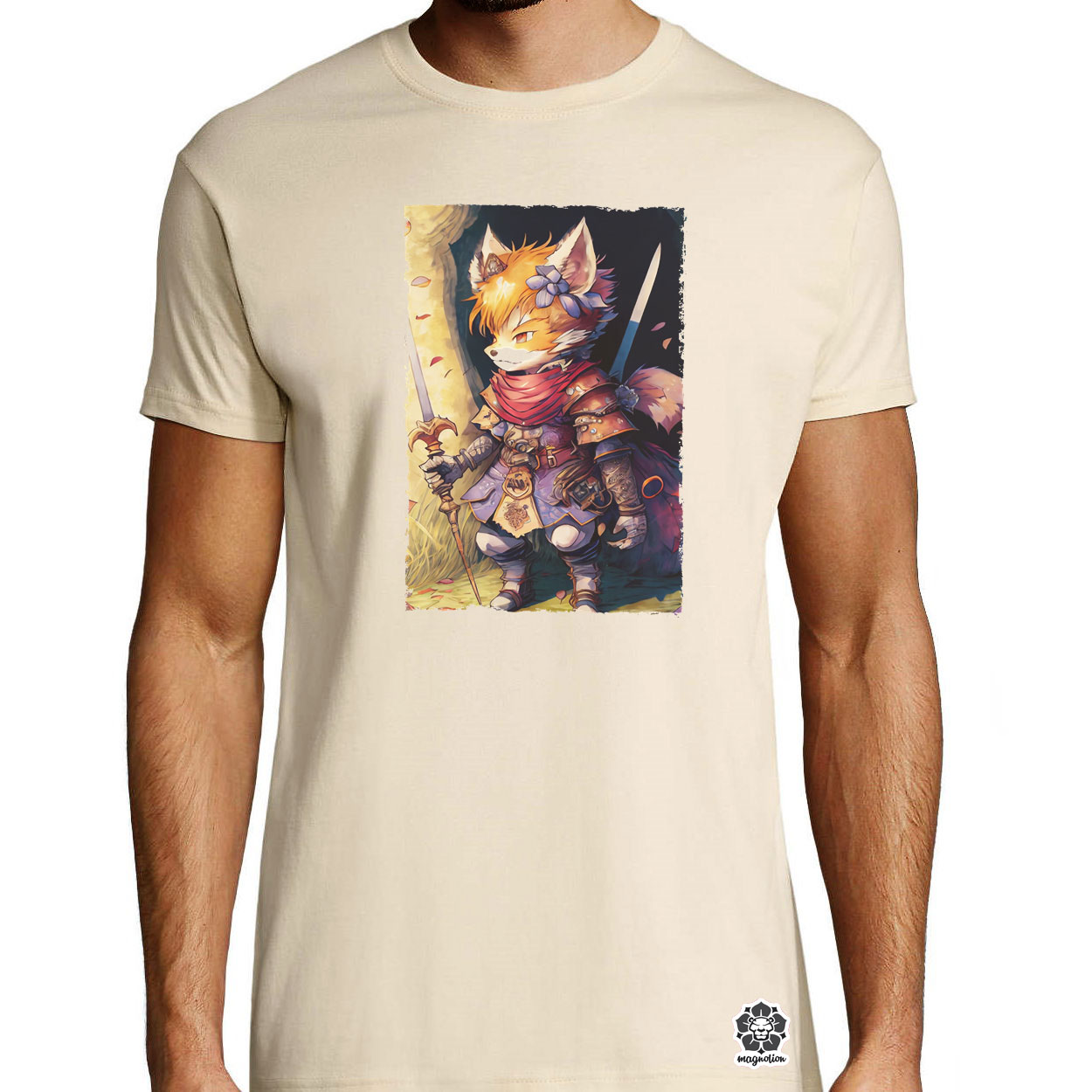 Mesevilág gyerek és róka avatar v2 egyedi póló 