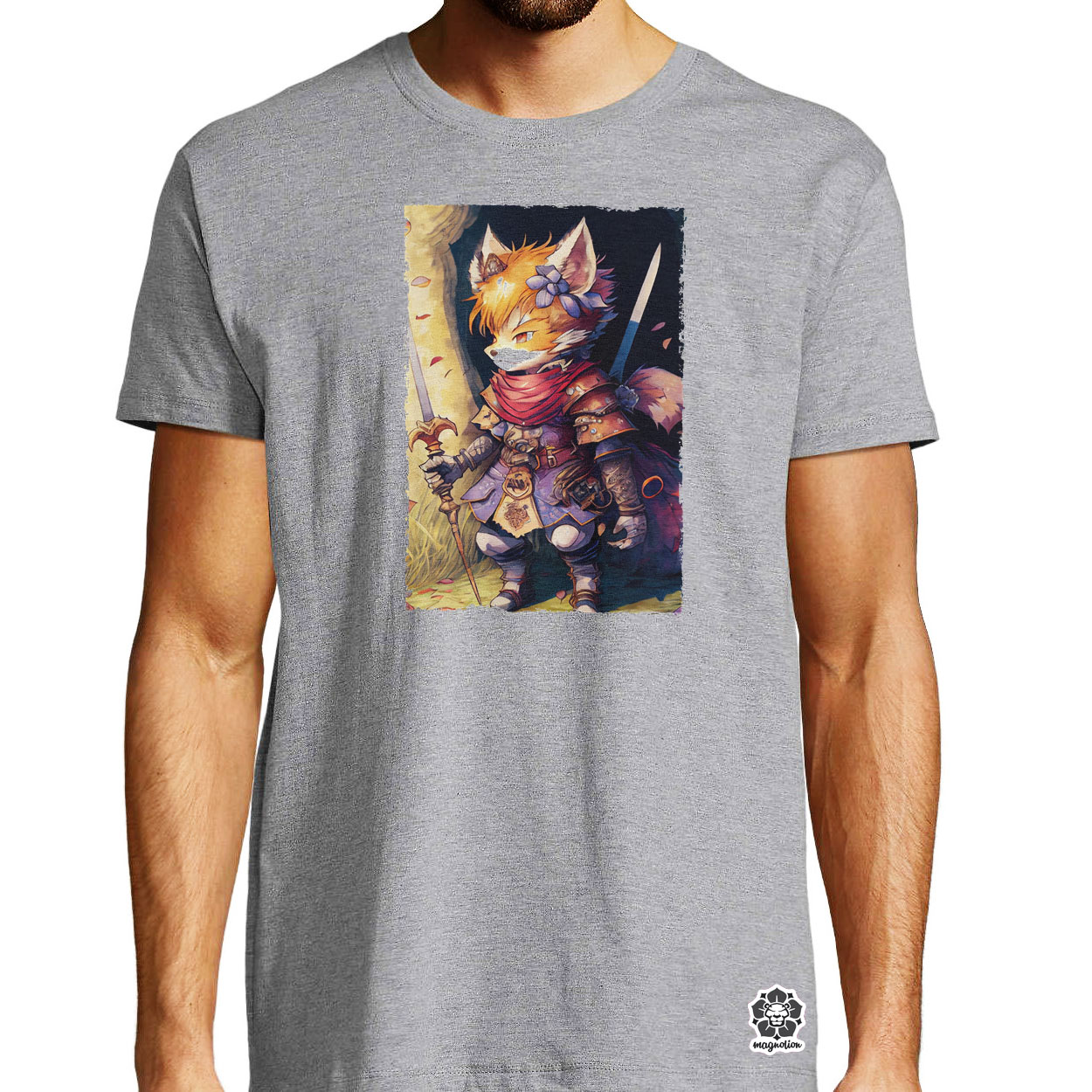 Mesevilág gyerek és róka avatar v2 egyedi póló 