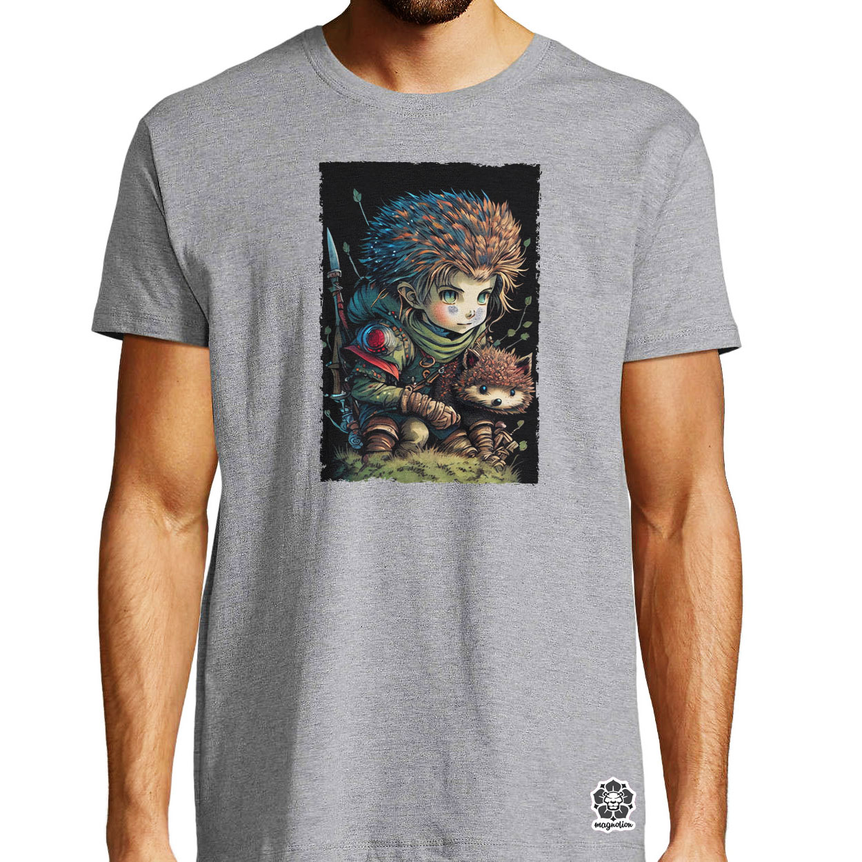 Mesevilág fiú és süni avatar v1 egyedi póló 
