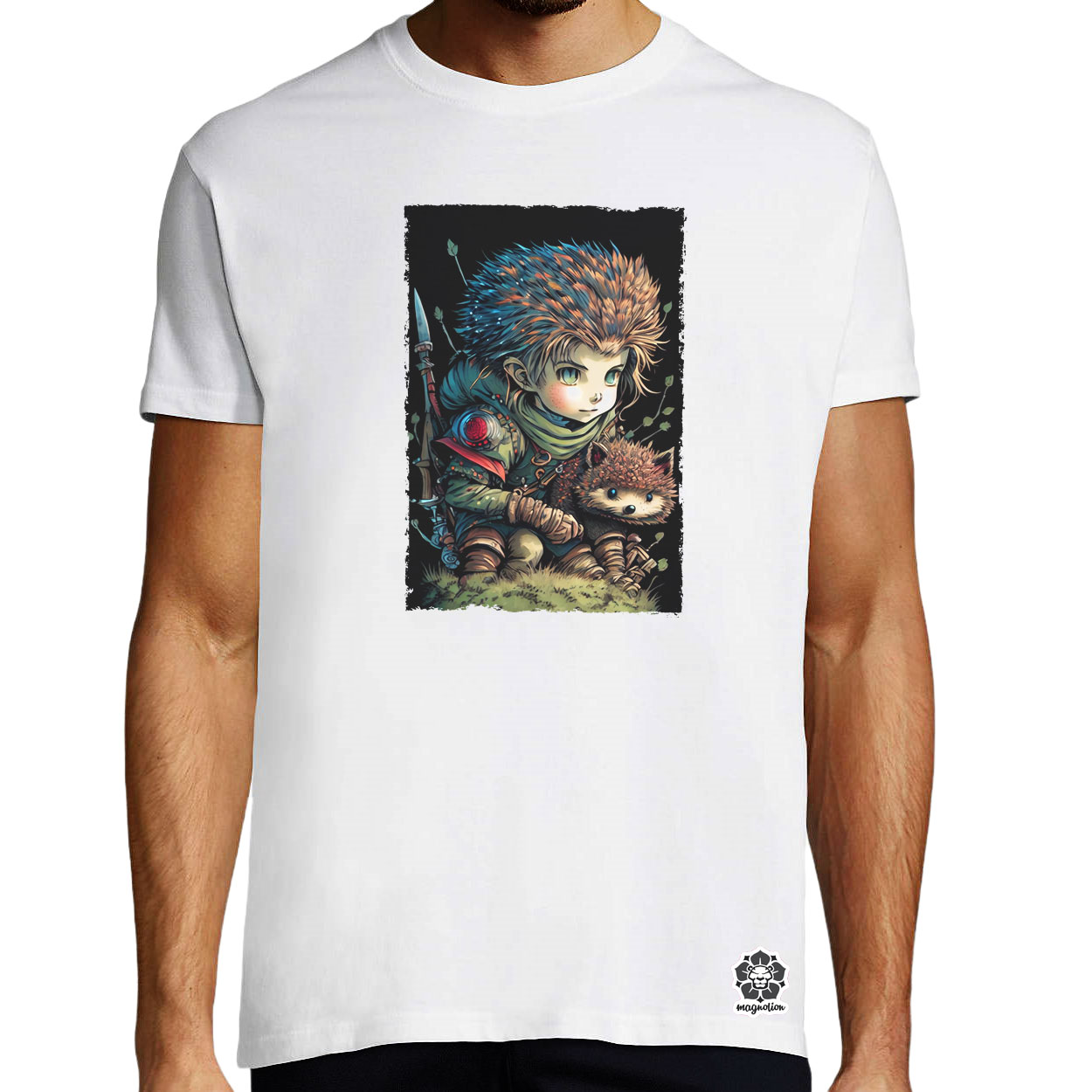 Mesevilág fiú és süni avatar v1 egyedi póló 