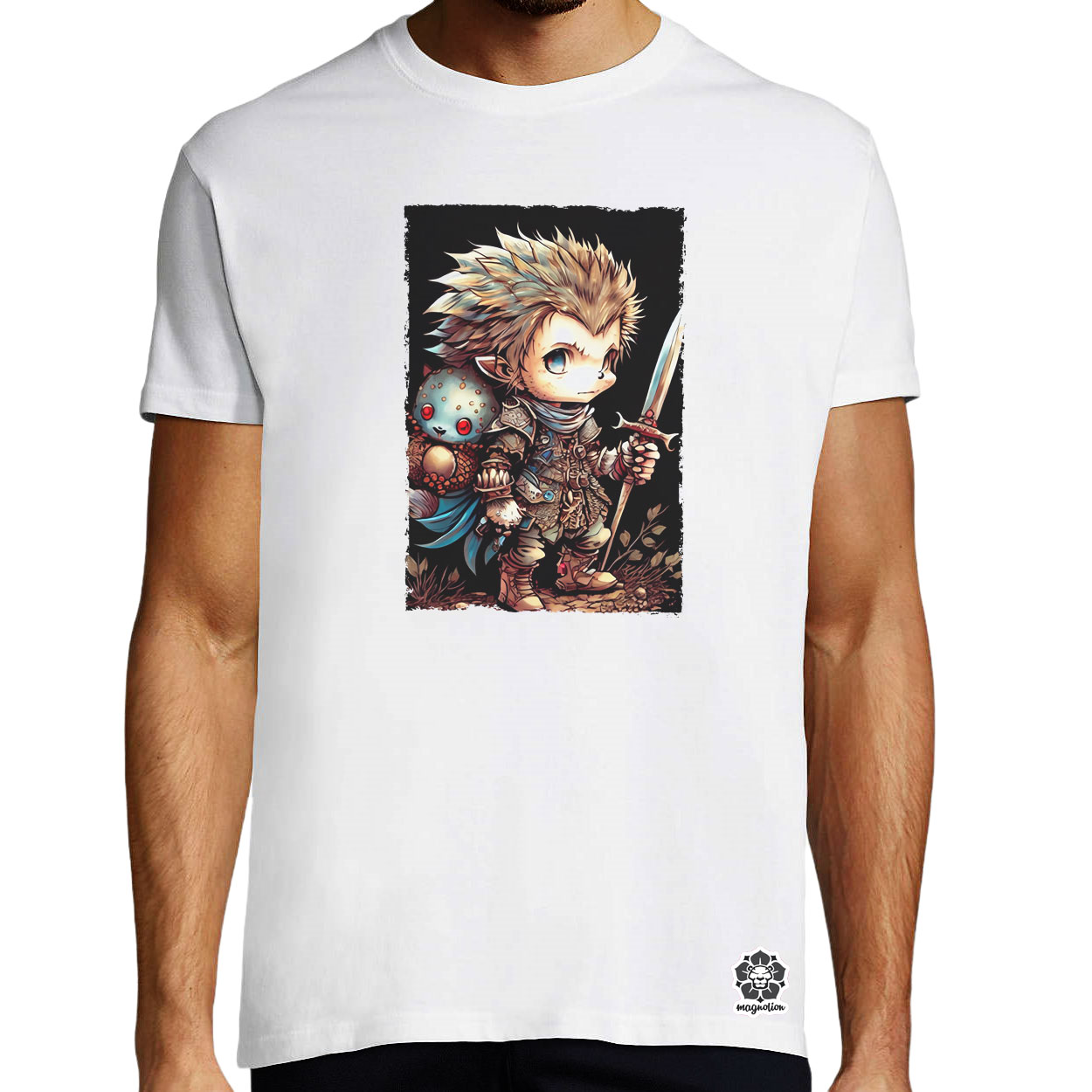 Mesevilág fiú és süni avatar v2 egyedi póló 