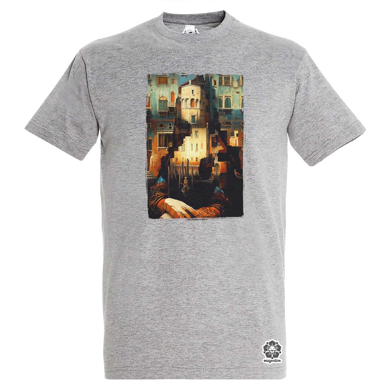Pareidolia Mona Lisa város fantázia v1 egyedi póló 
