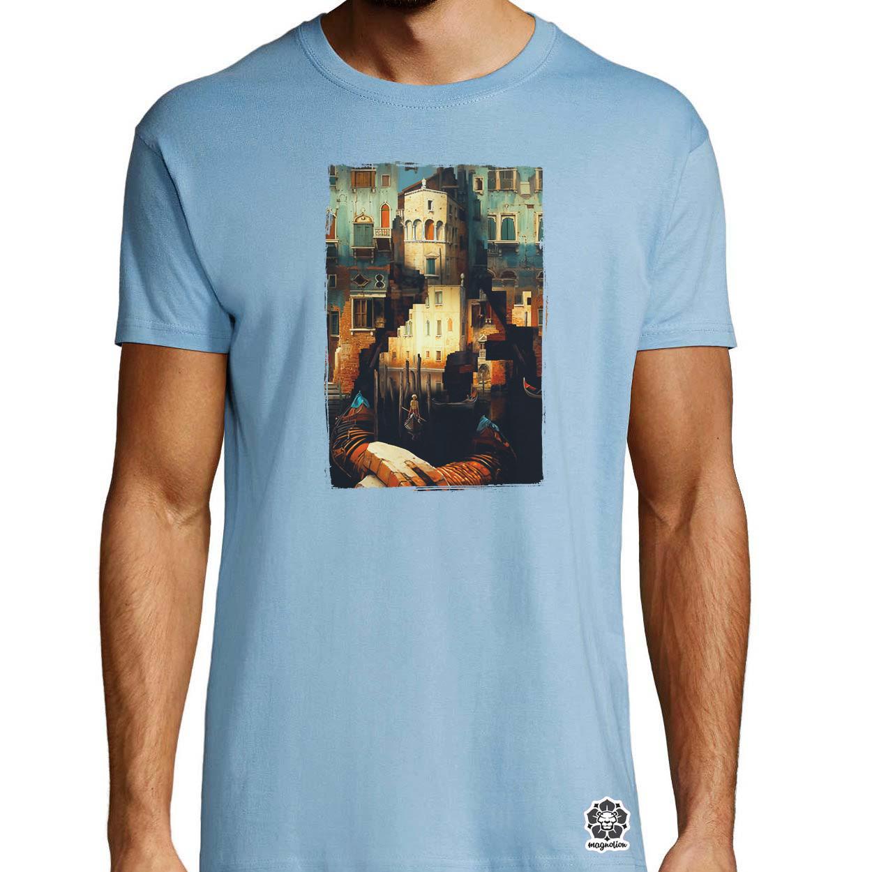 Pareidolia Mona Lisa város fantázia v1 egyedi póló 