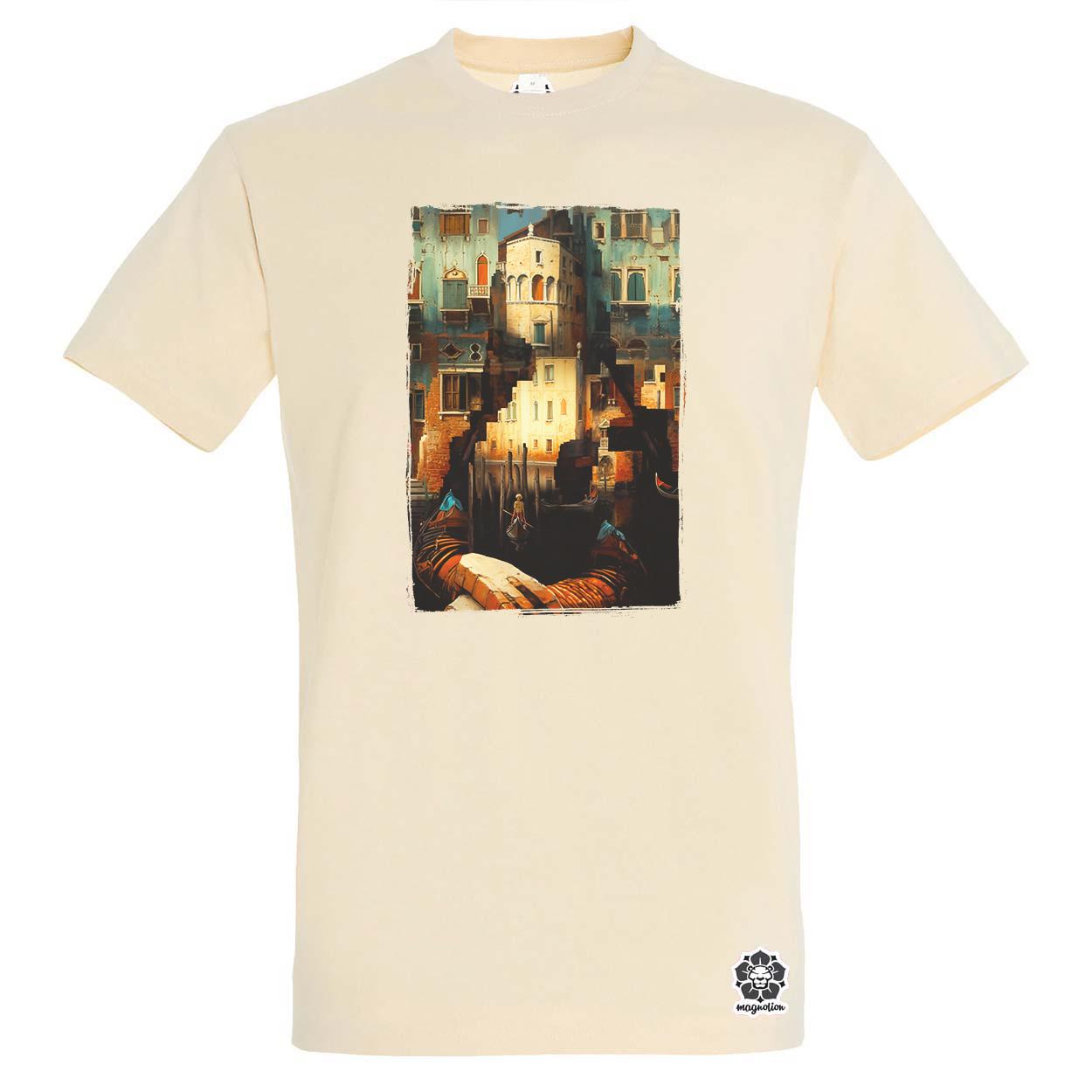Pareidolia Mona Lisa város fantázia v1 egyedi póló 