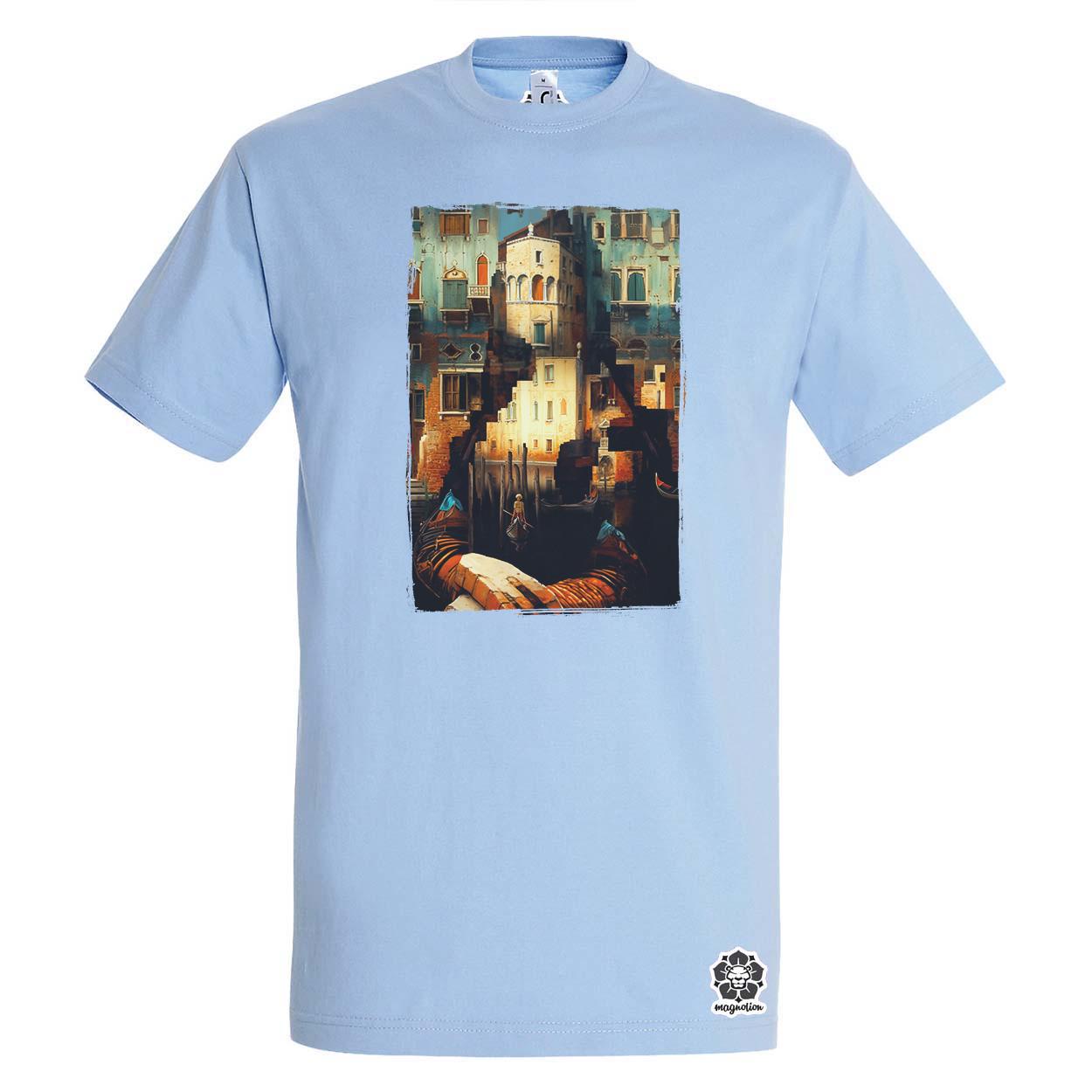 Pareidolia Mona Lisa város fantázia v1 egyedi póló 