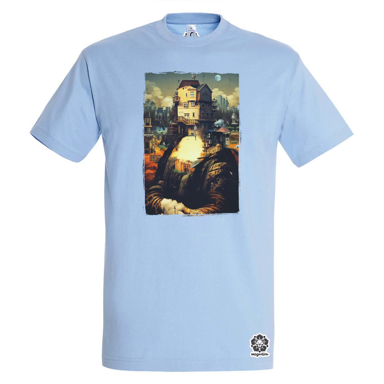Pareidolia Mona Lisa város fantázia v2 egyedi póló 