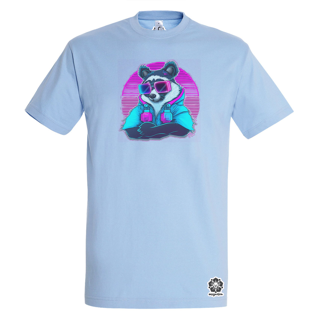 Retró hullám panda szemüvegben v3 egyedi póló 