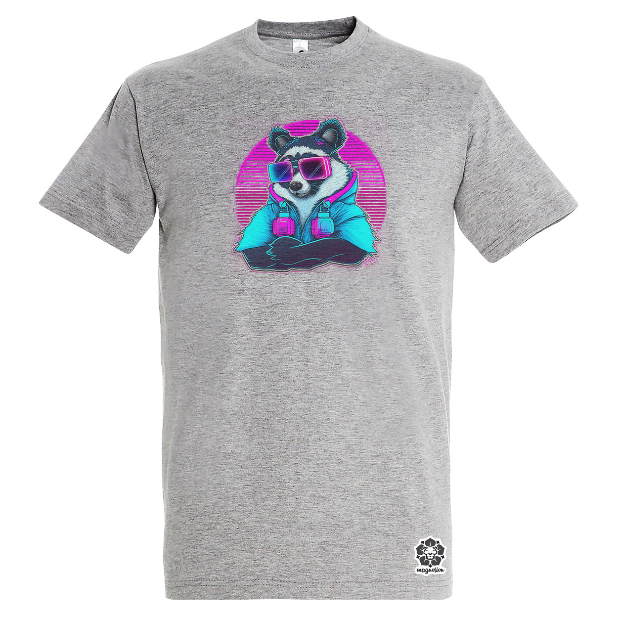 Retró hullám panda szemüvegben v3 egyedi póló 