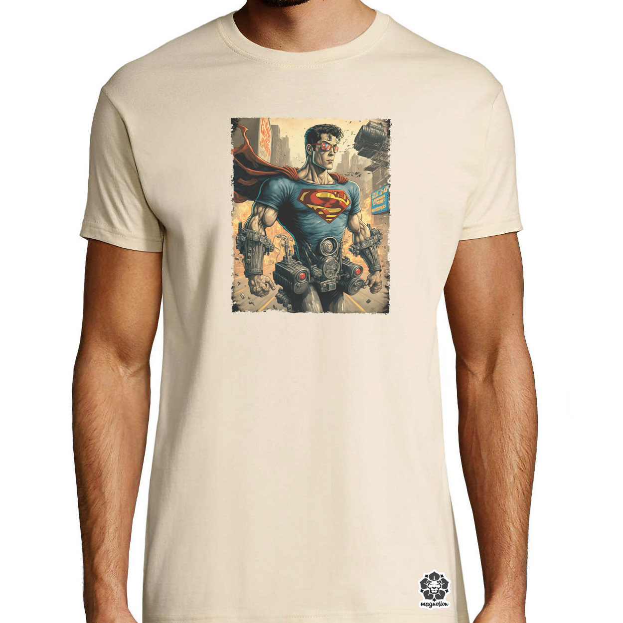 Superman fiatalon retropunk fanart v1 egyedi póló 