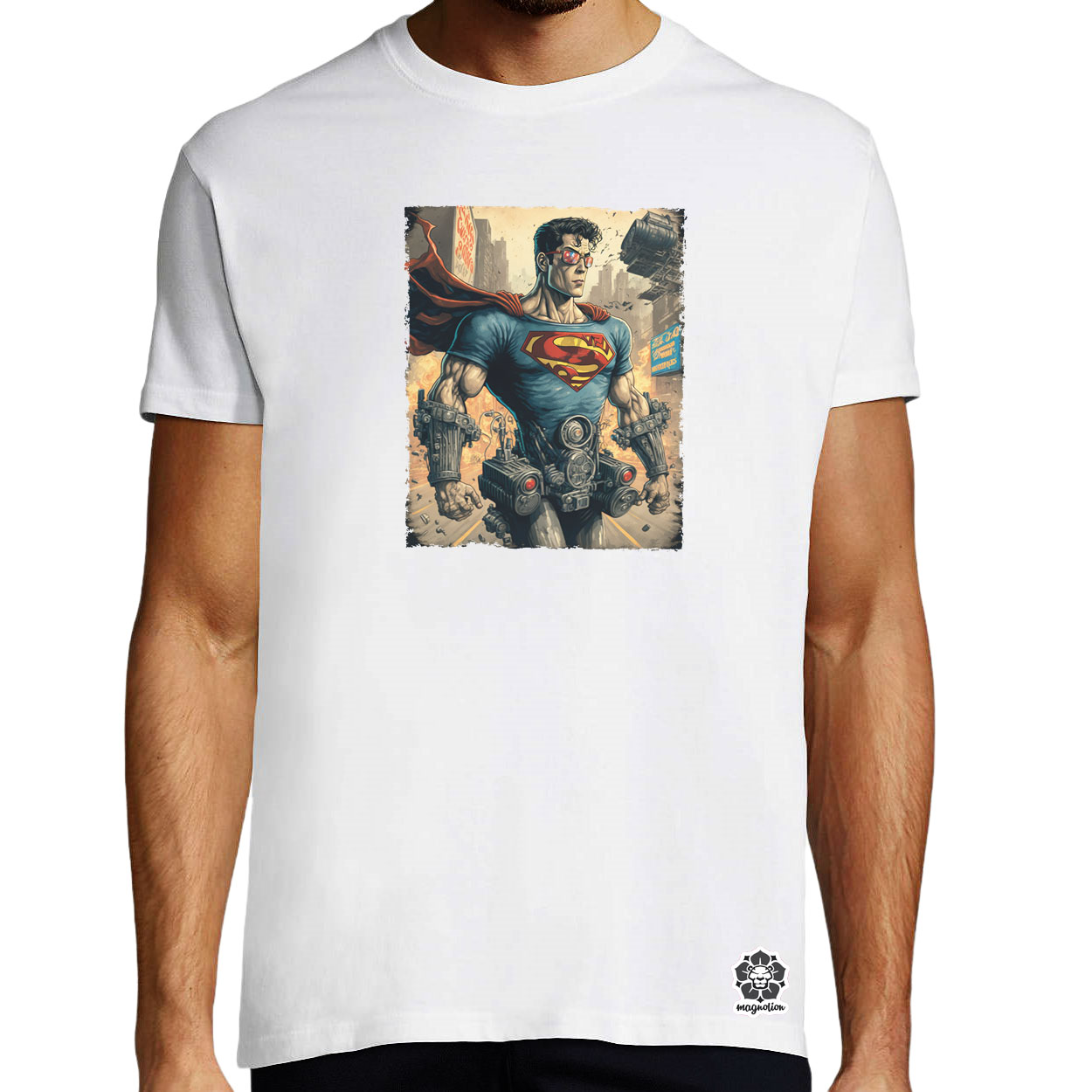 Superman fiatalon retropunk fanart v1 egyedi póló 