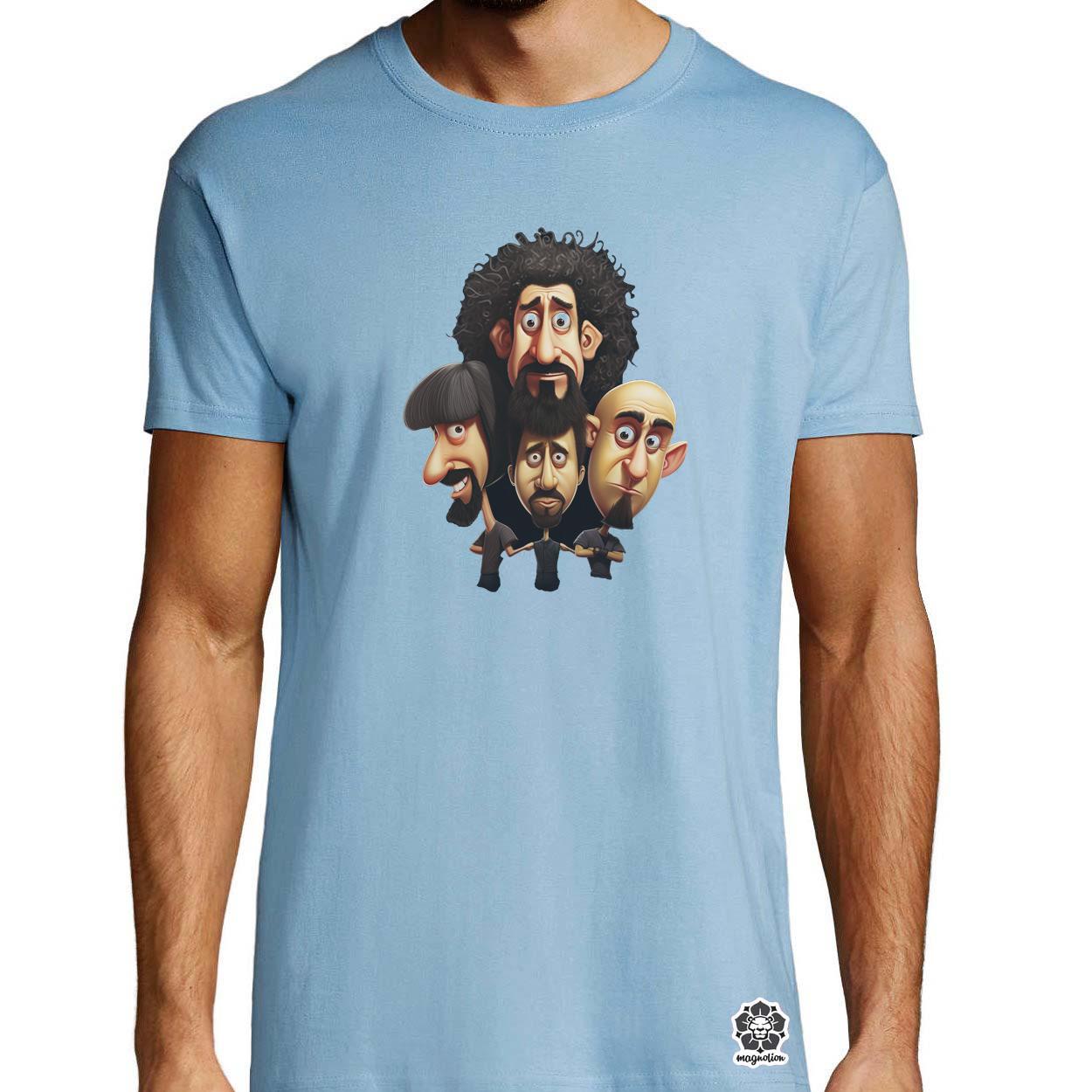 System of a Down karikatúra v3 egyedi póló 
