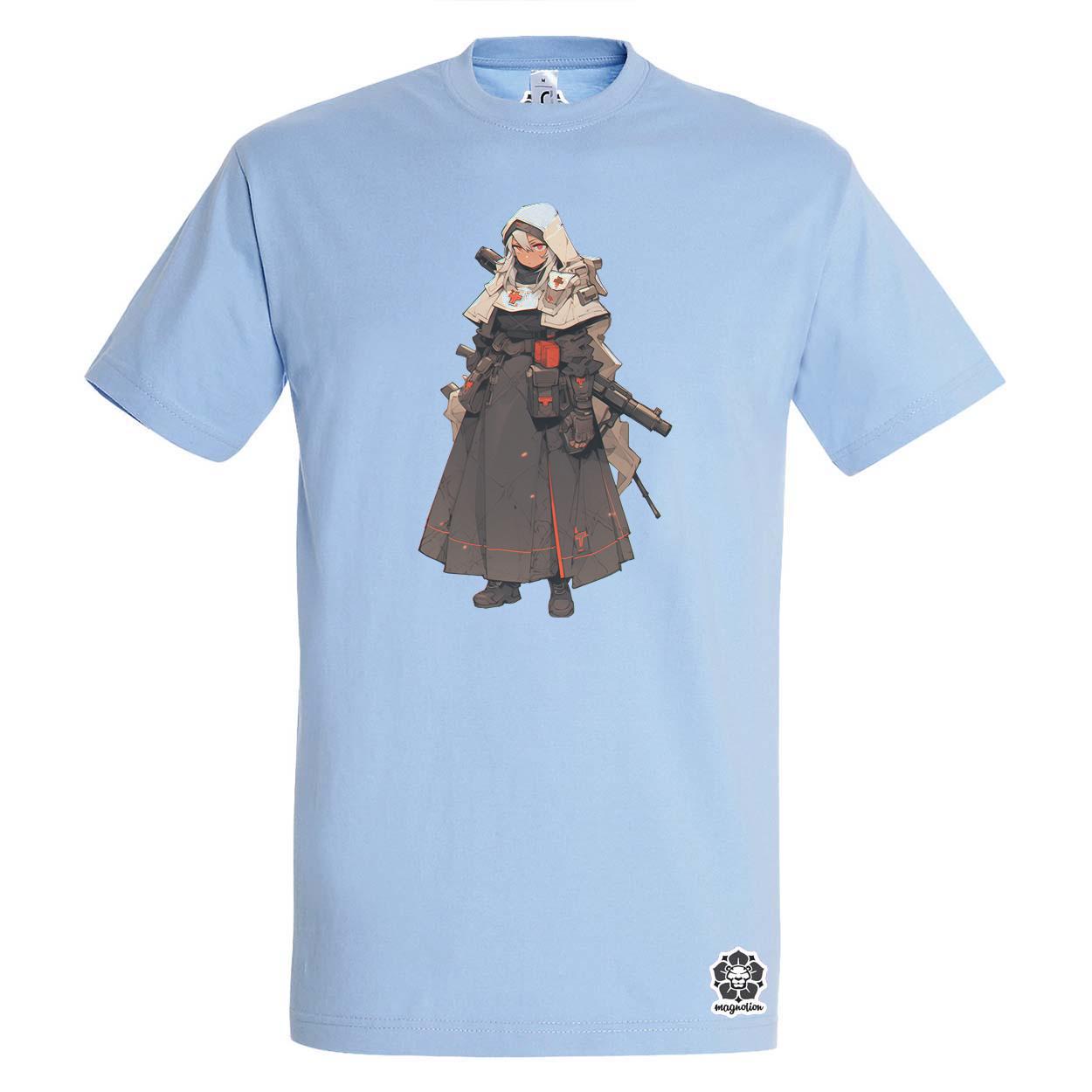 Dieselpunk anime apáca v6 egyedi póló 