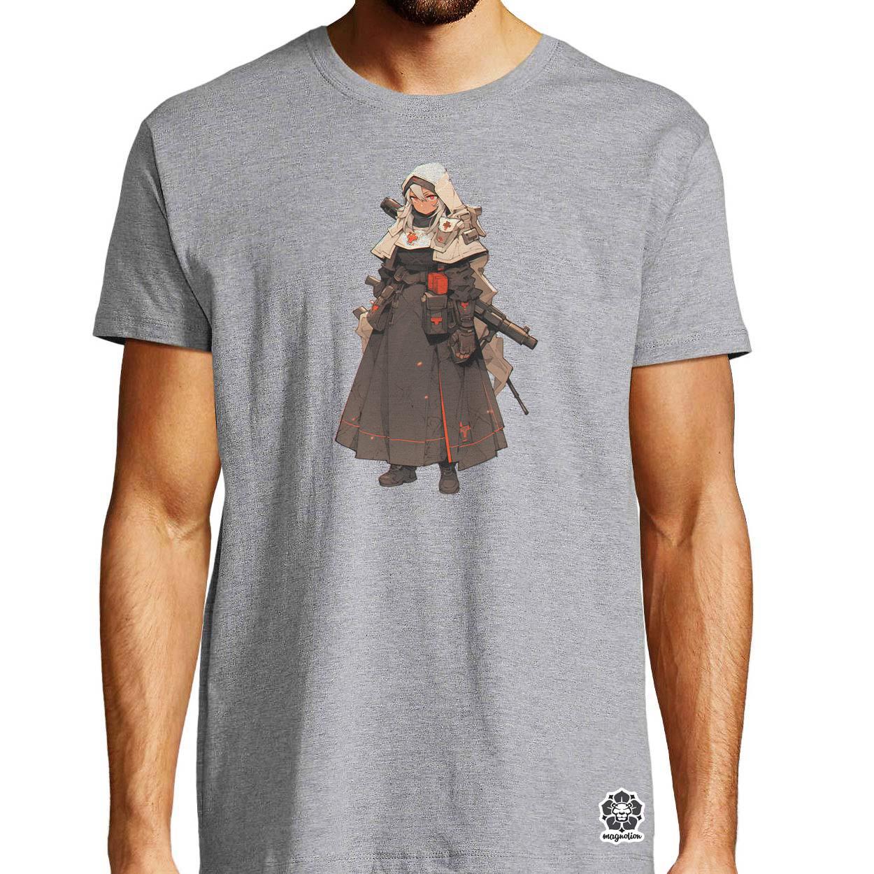Dieselpunk anime apáca v6 egyedi póló 