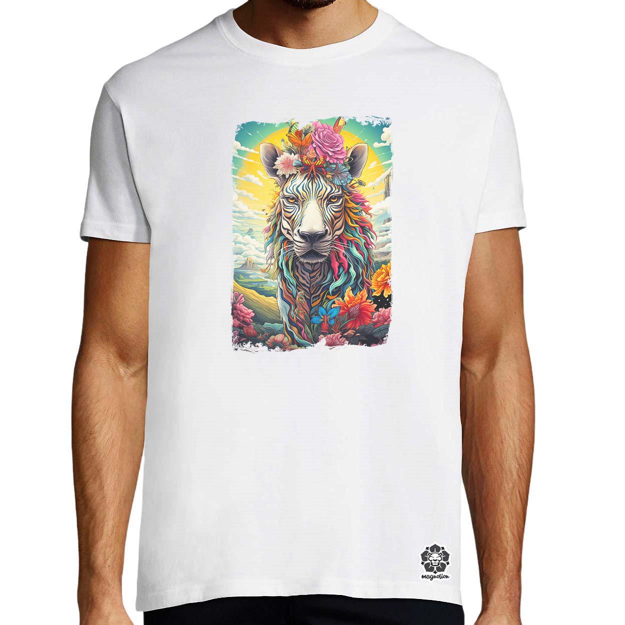 Pszichedelikus zebra fantázia v2 egyedi póló 
