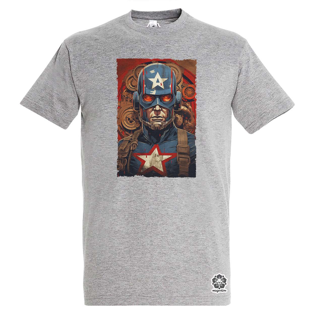 Dieselpunk Amerika kapitány v3 egyedi póló 