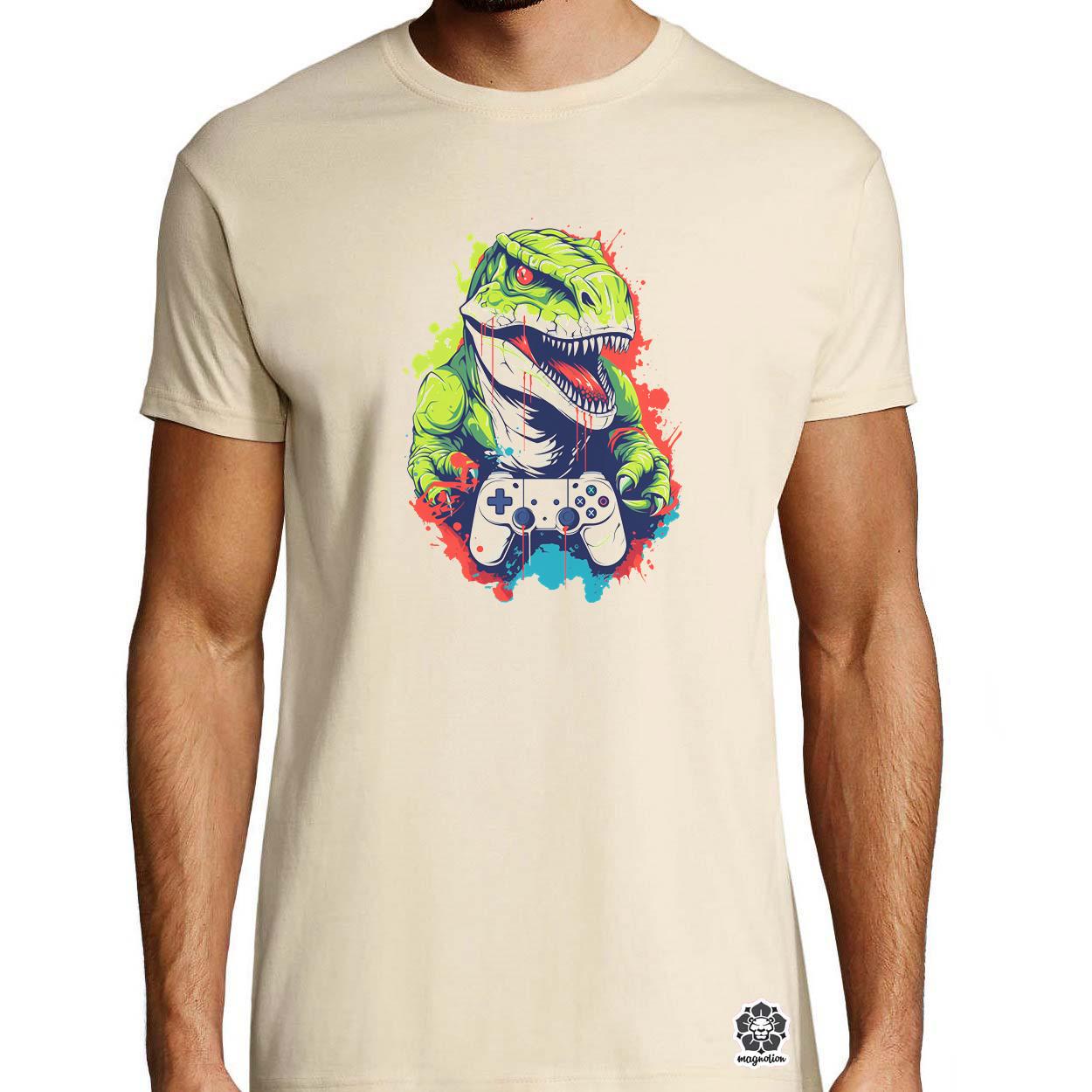 Gamer T-rex v1 egyedi póló 