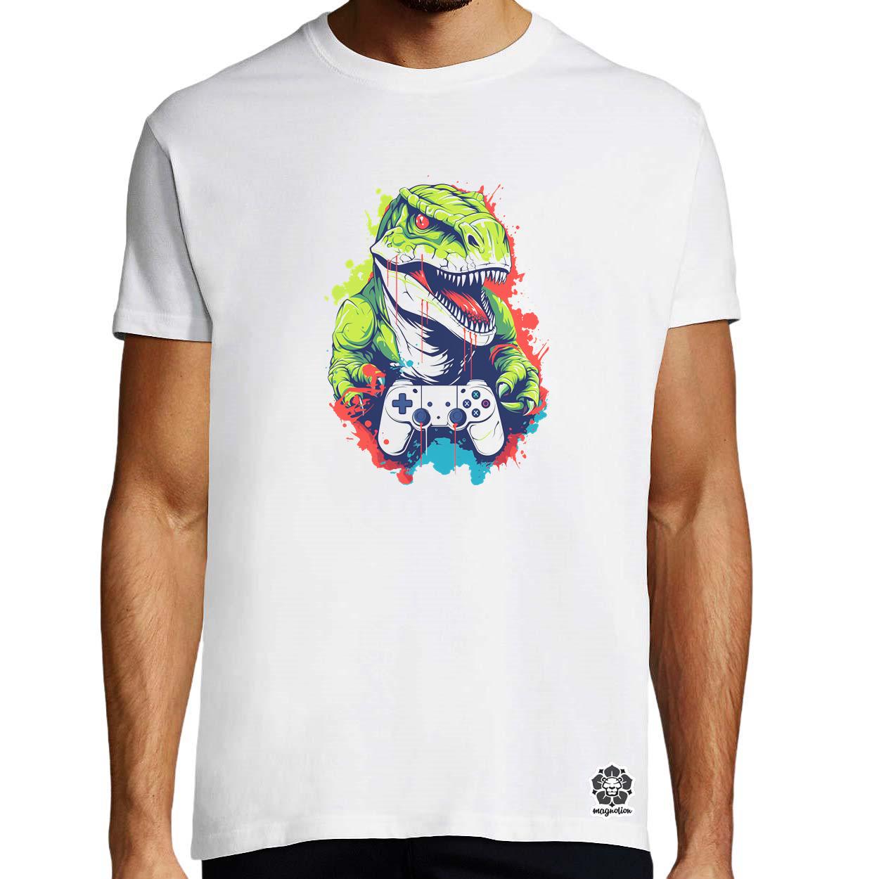 Gamer T-rex v1 egyedi póló 