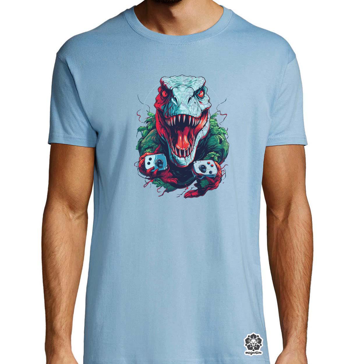 Gamer T-rex v3 egyedi póló 