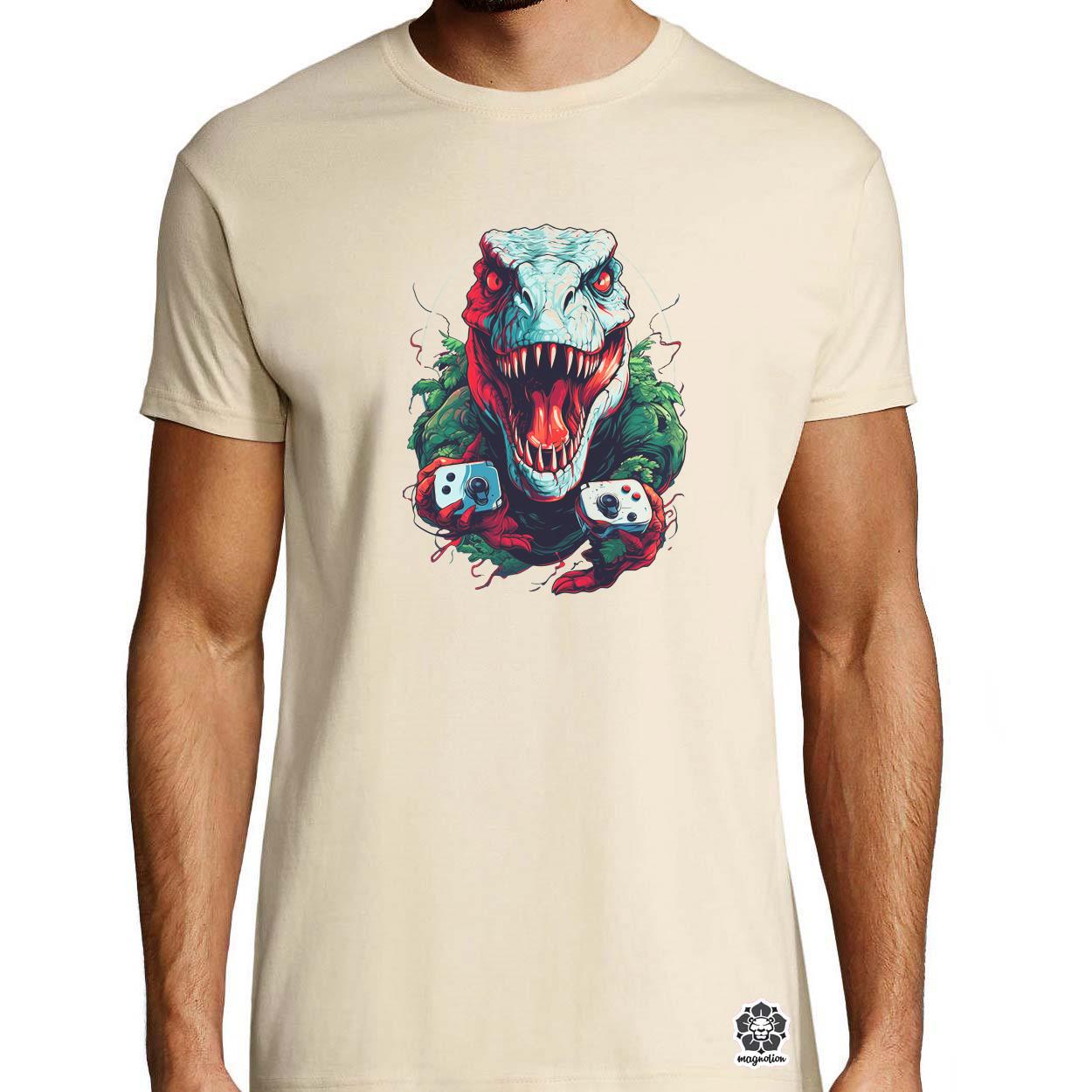 Gamer T-rex v3 egyedi póló 
