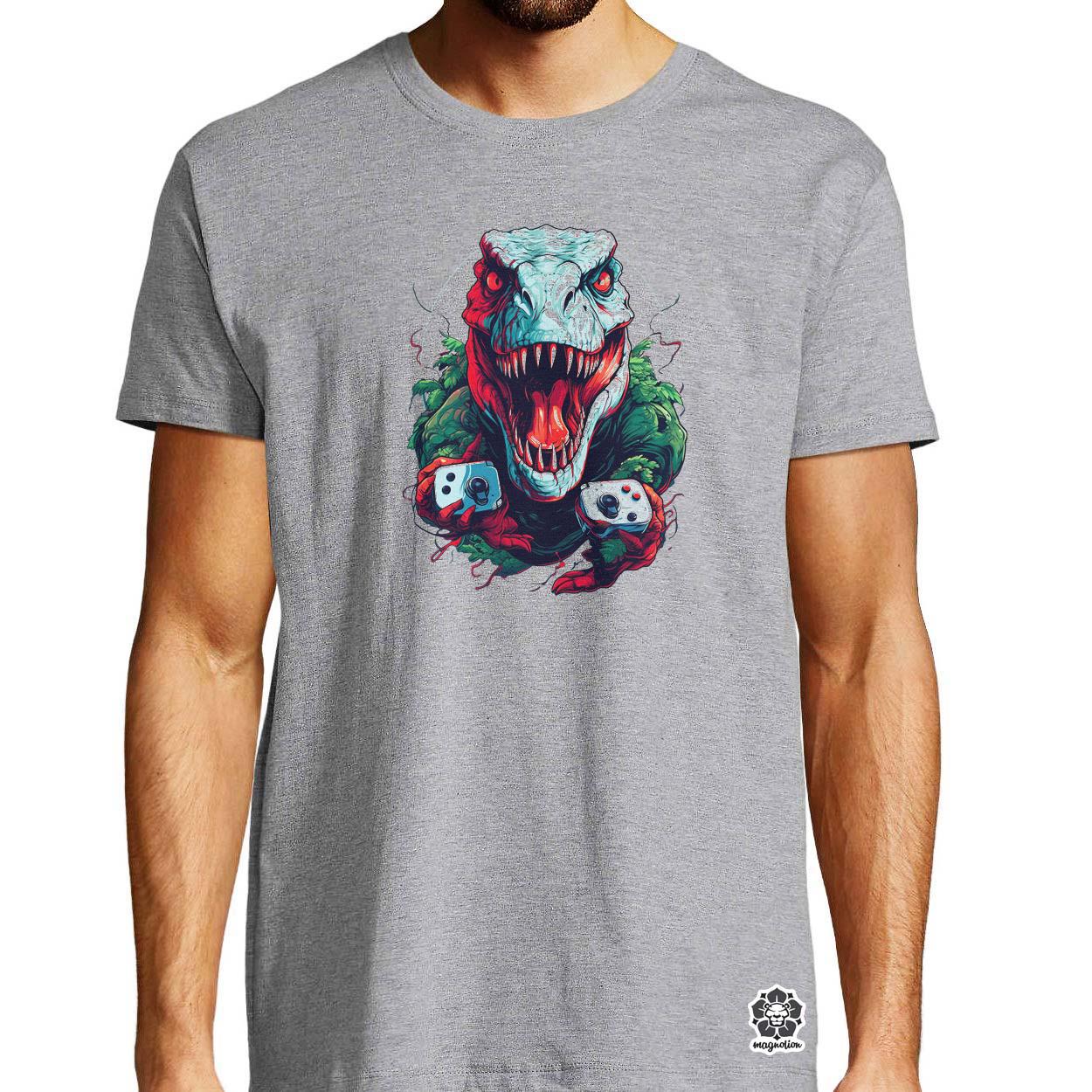 Gamer T-rex v3 egyedi póló 