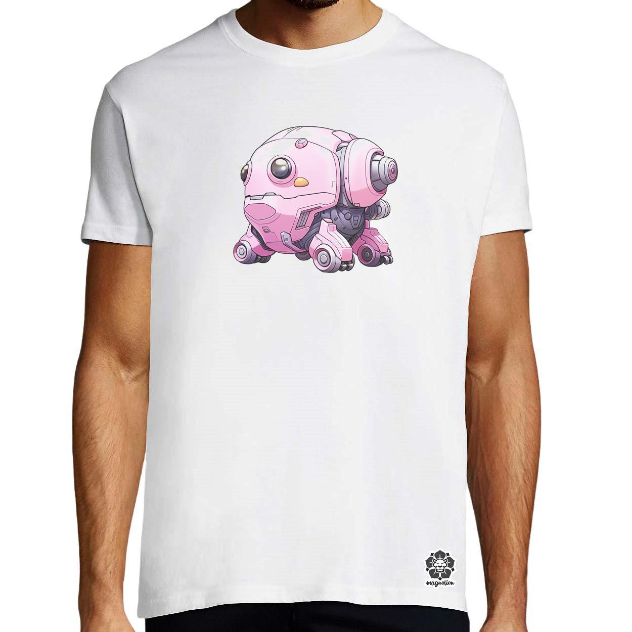 Pink baby robot v3 egyedi póló 