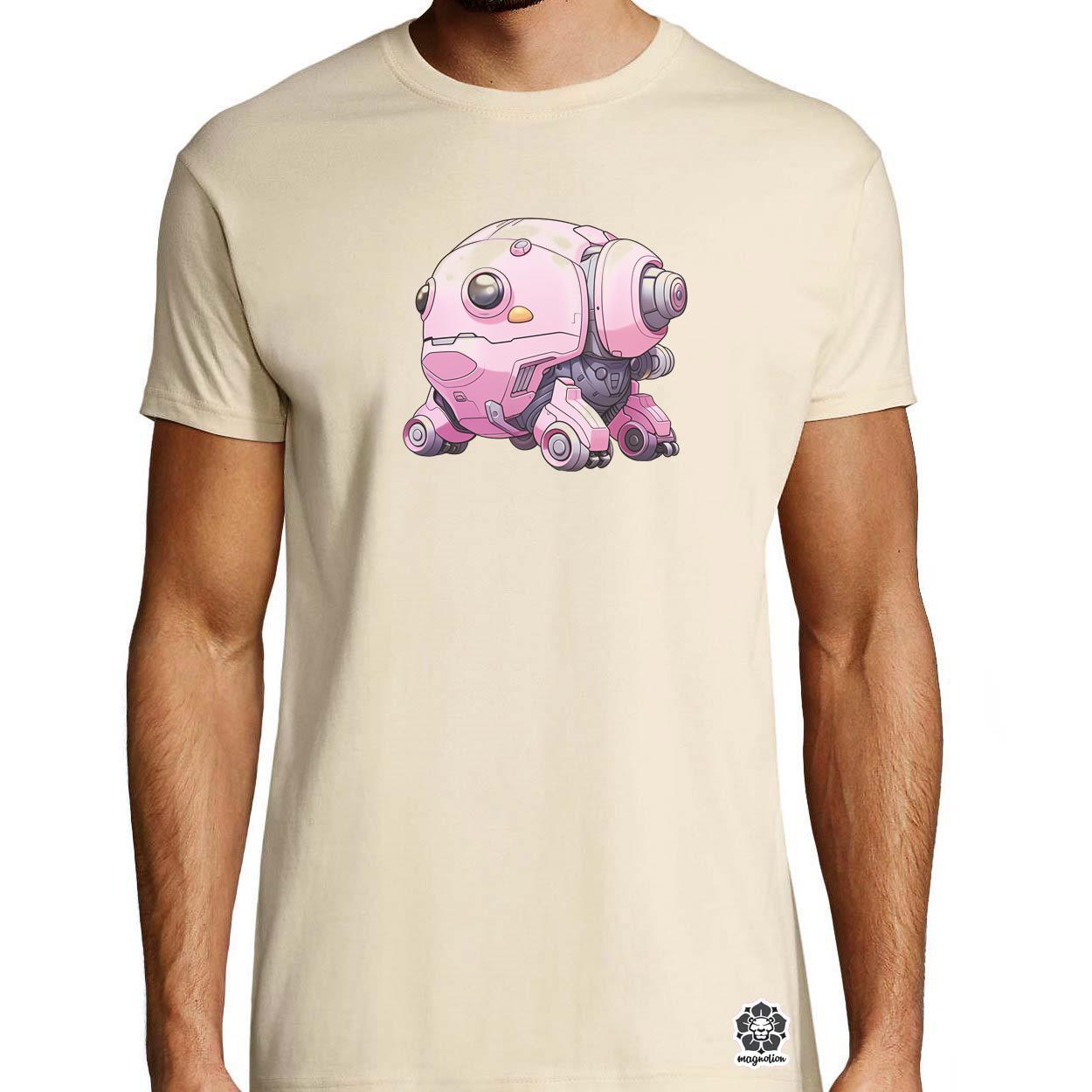 Pink baby robot v3 egyedi póló 