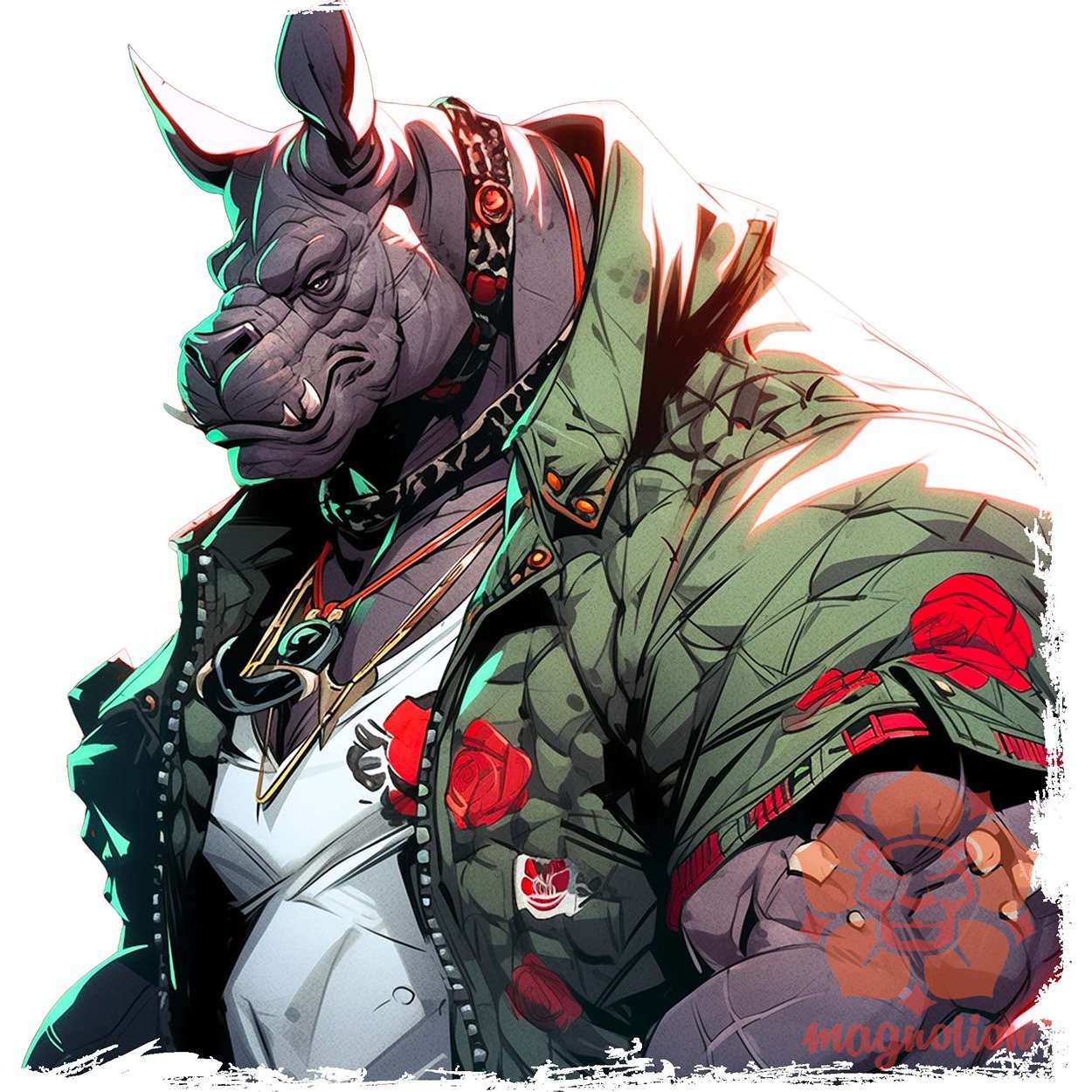 Rocksteady anime fanart v6 egyedi póló 