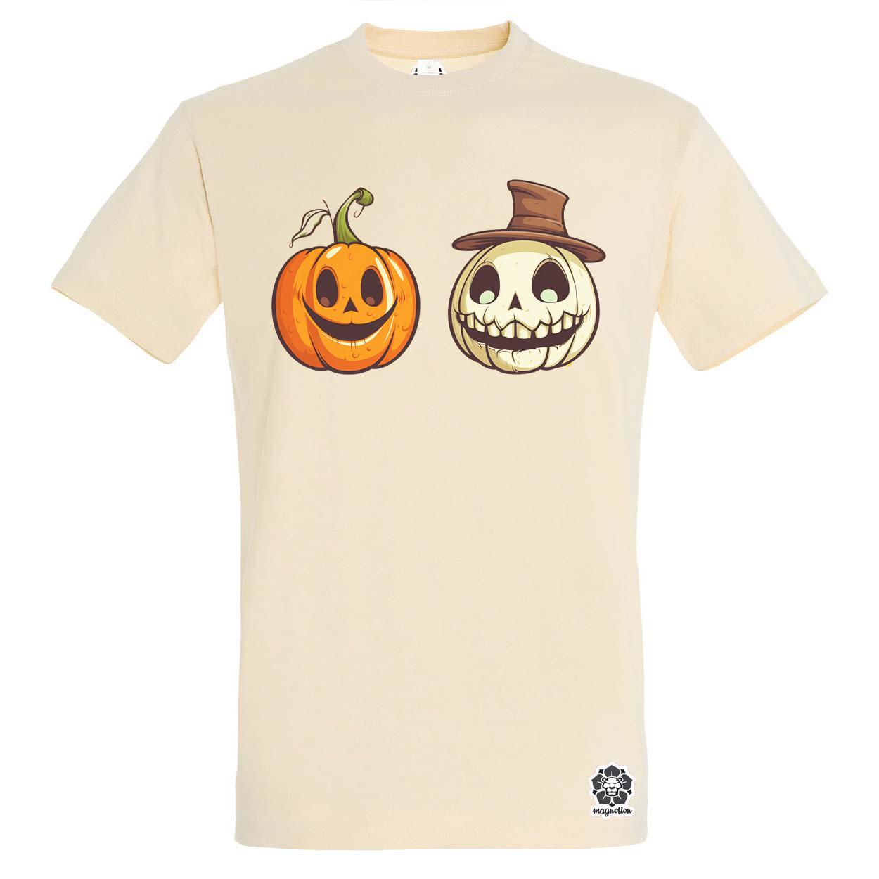 Halloween tök és koponya fantázia v14 egyedi póló 