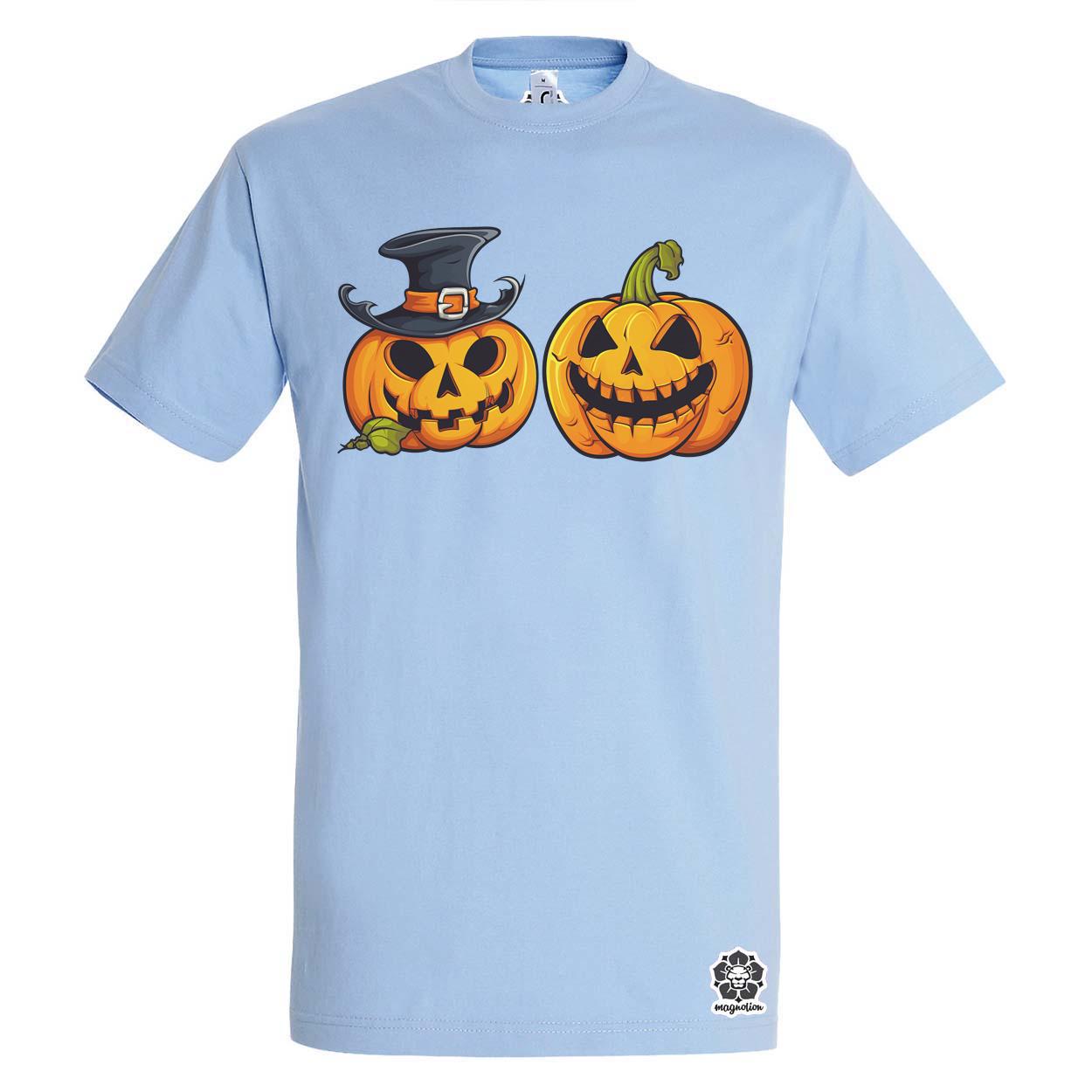 Halloween tök és koponya fantázia v15 egyedi póló 