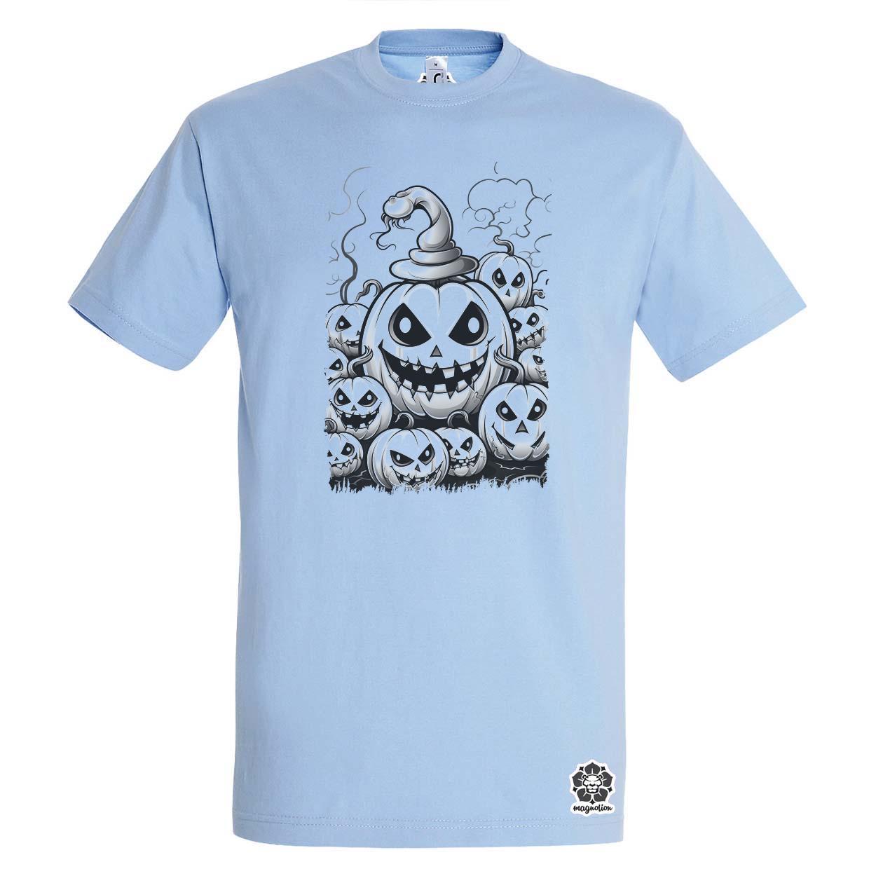 Halloween tök és koponya fantázia v7 egyedi póló 