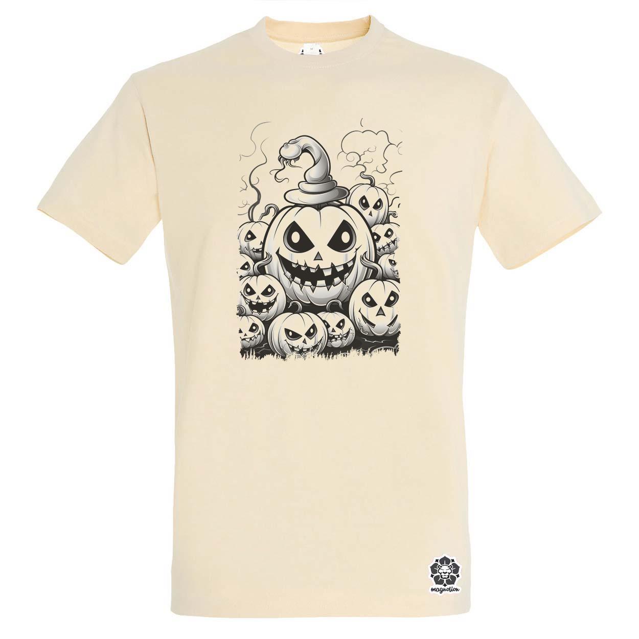 Halloween tök és koponya fantázia v7 egyedi póló 