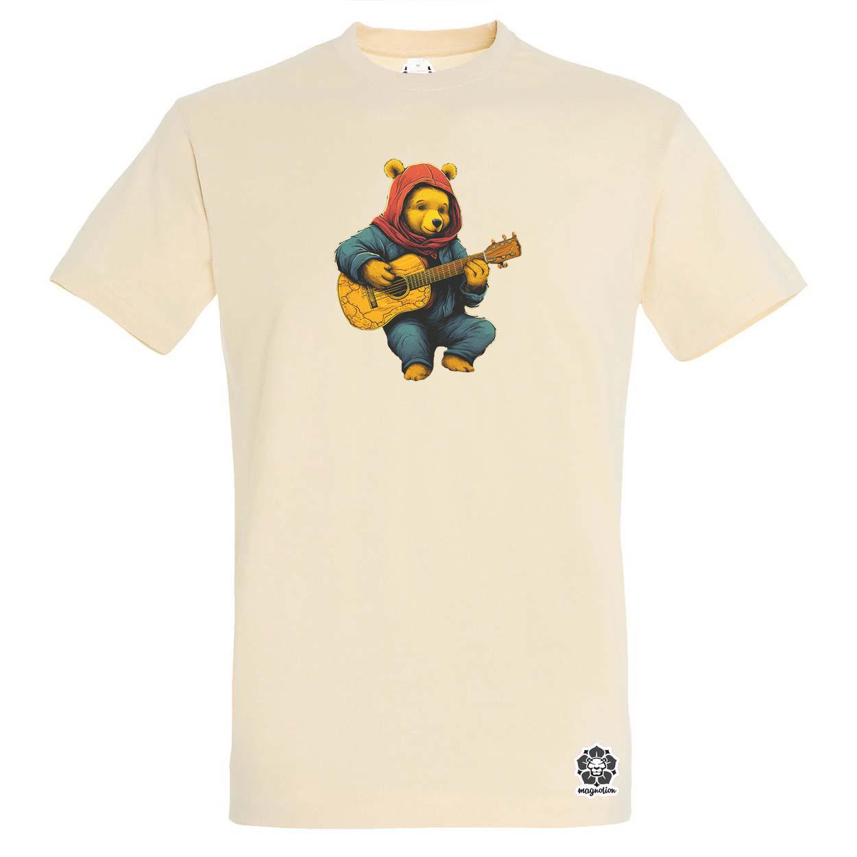 Micimackó gitározik v2 egyedi póló 