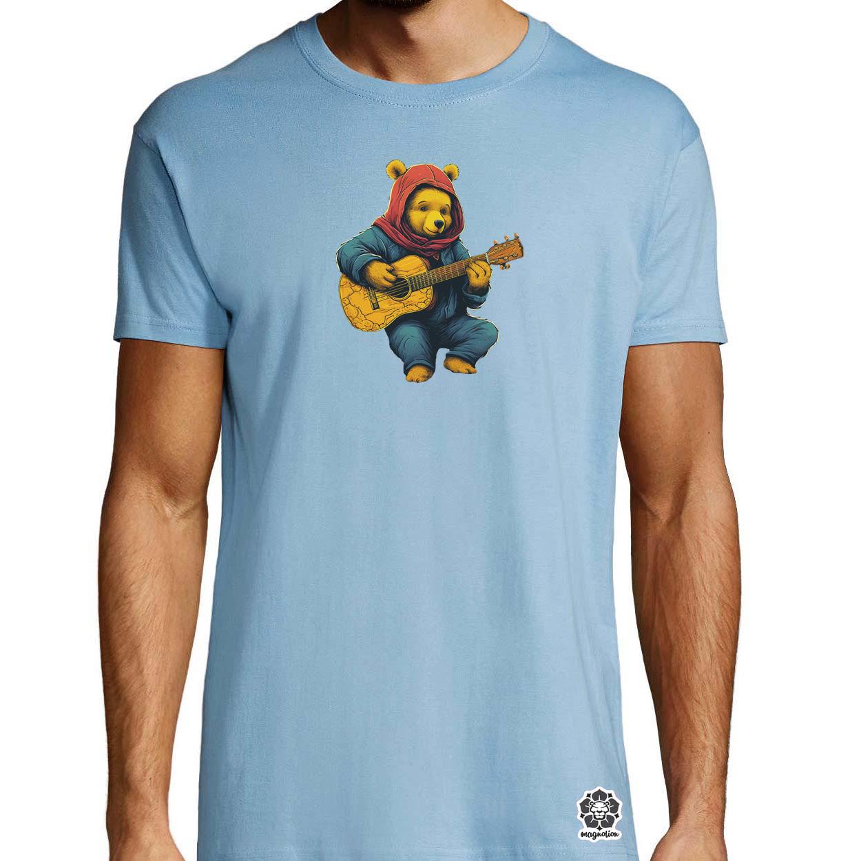 Micimackó gitározik v2 egyedi póló 