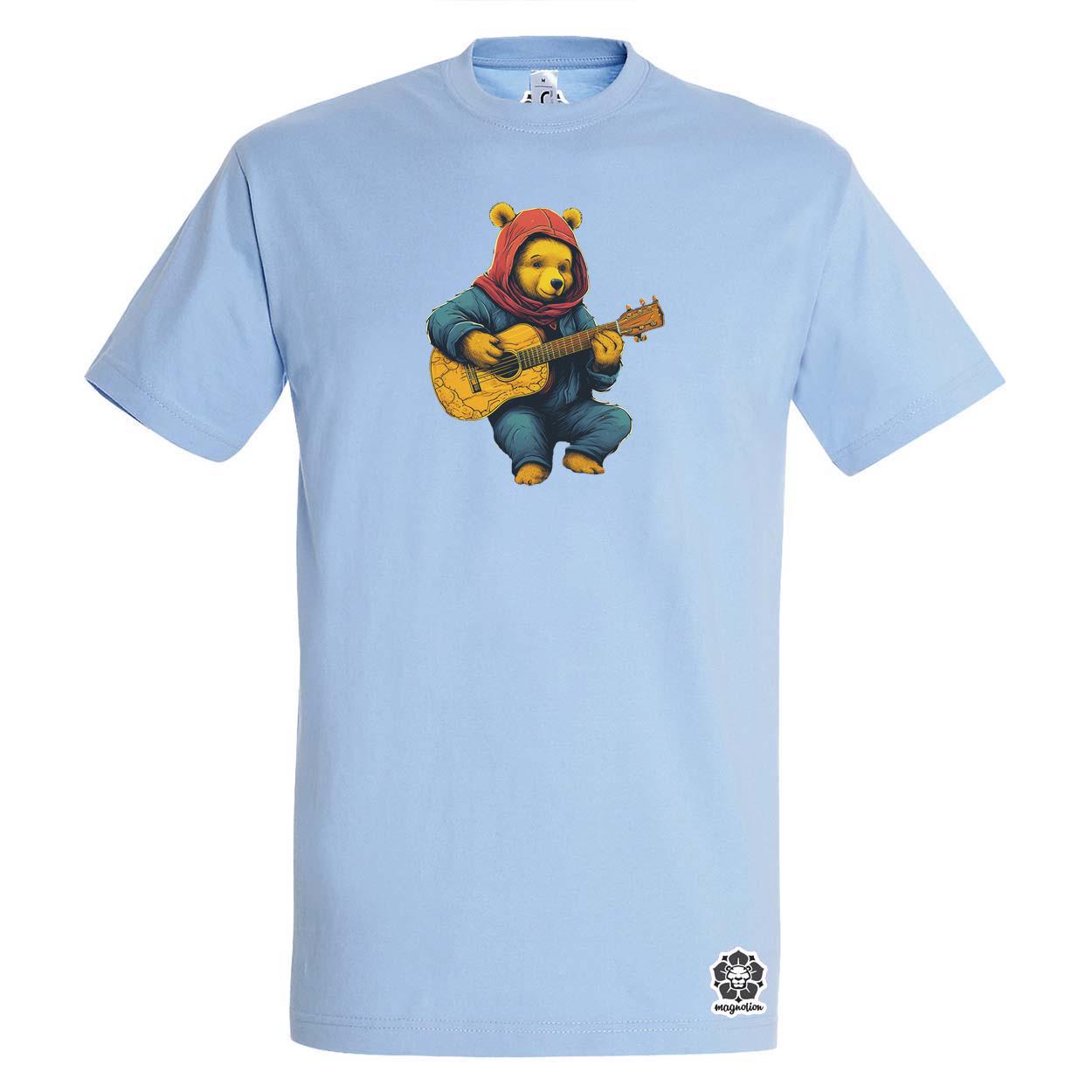 Micimackó gitározik v2 egyedi póló 