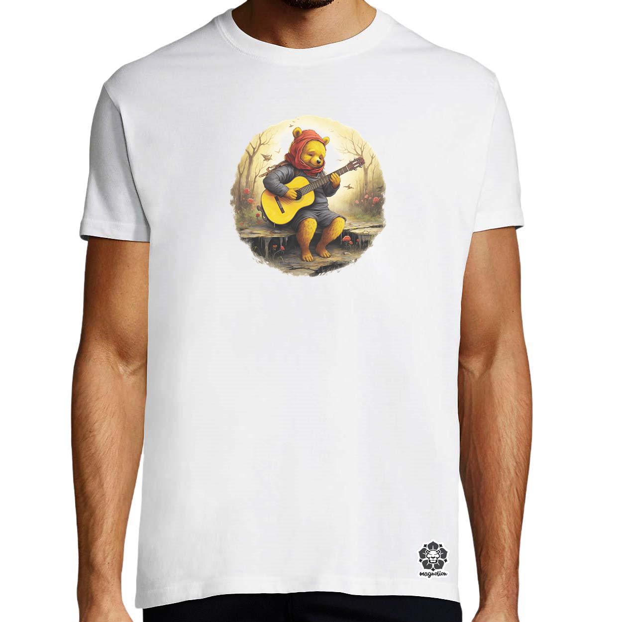Micimackó gitározik v3 egyedi póló 