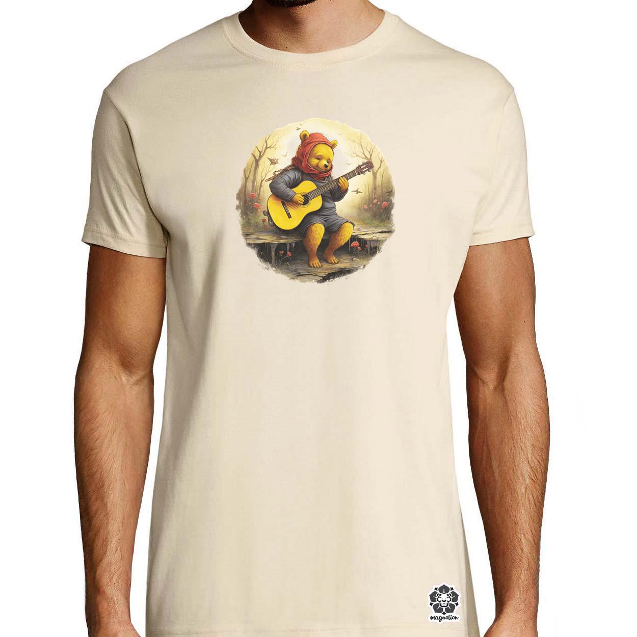 Micimackó gitározik v3 egyedi póló 