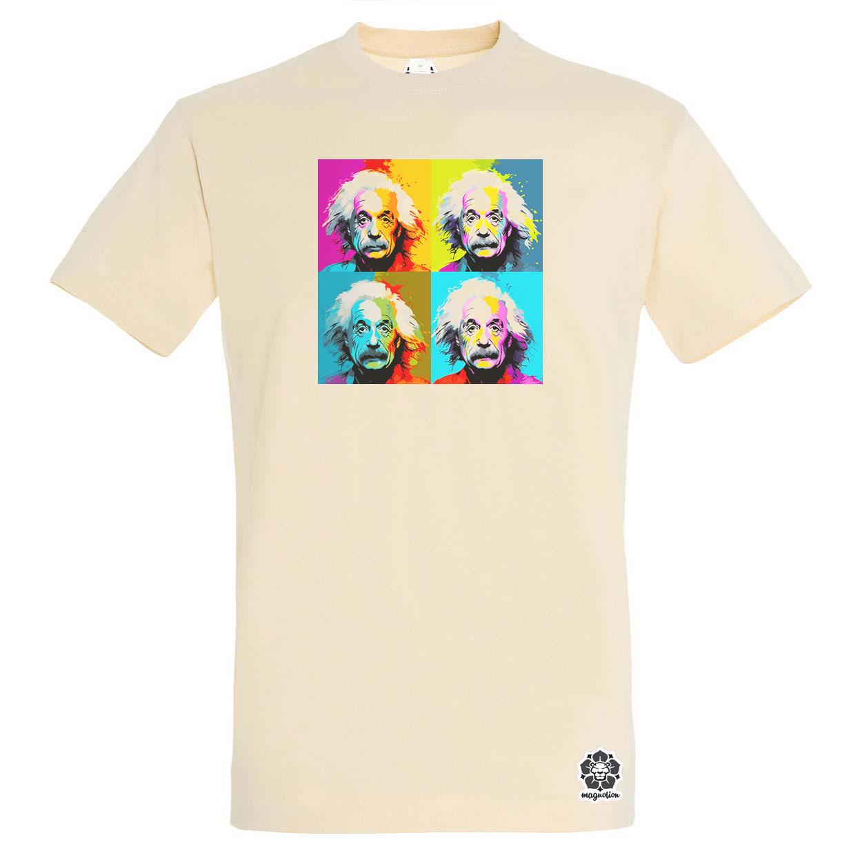 Pop art Einstein v10 egyedi póló 
