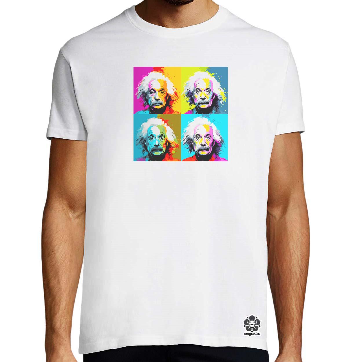 Pop art Einstein v10 egyedi póló 