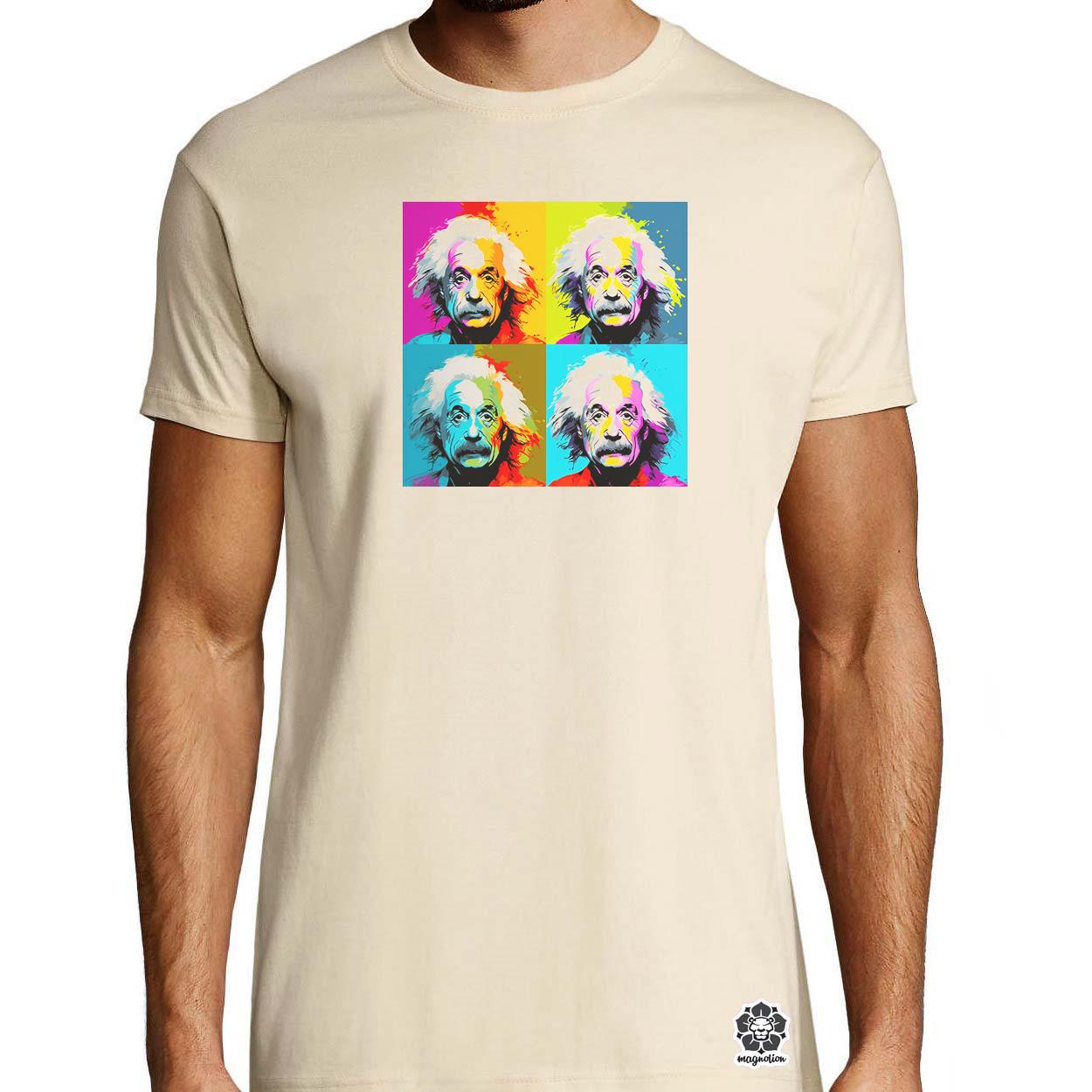 Pop art Einstein v10 egyedi póló 