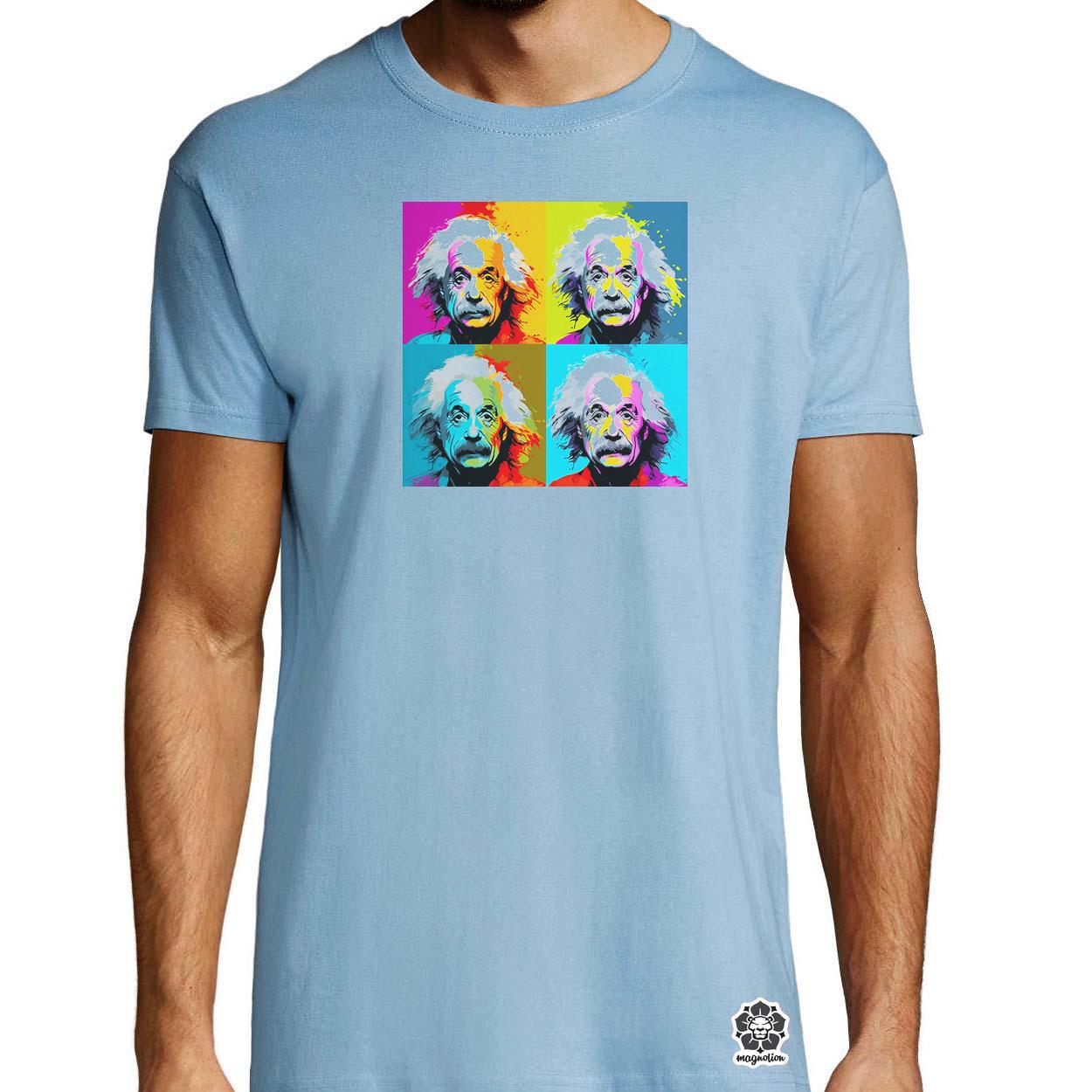 Pop art Einstein v10 egyedi póló 
