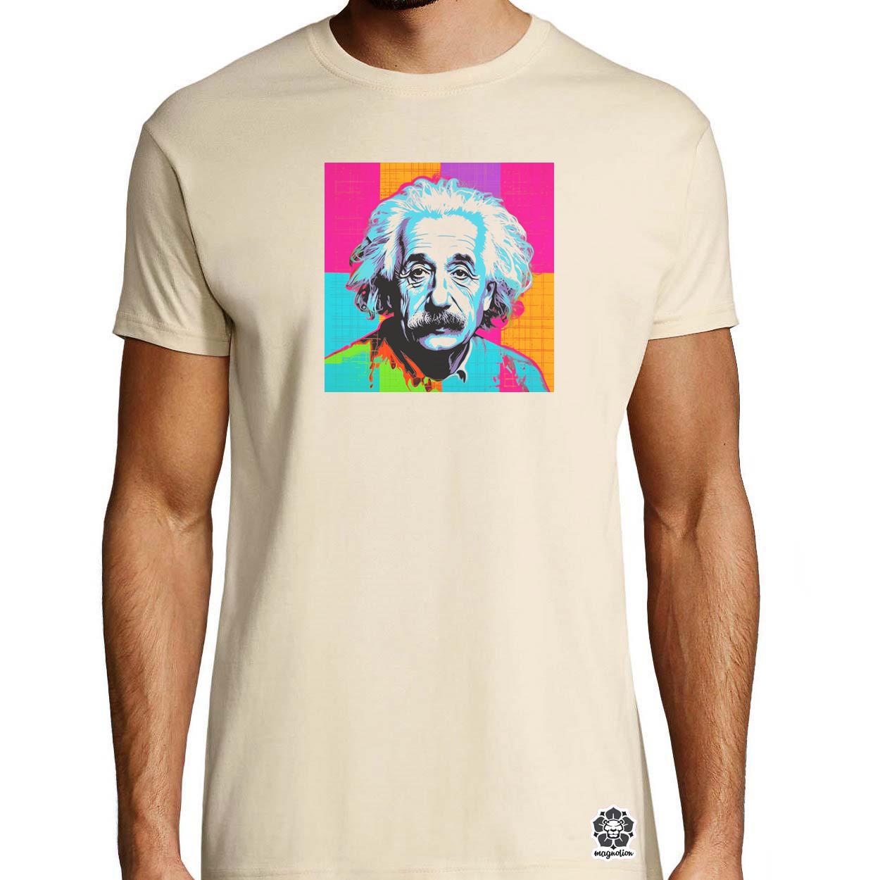 Pop art Einstein v12 egyedi póló 