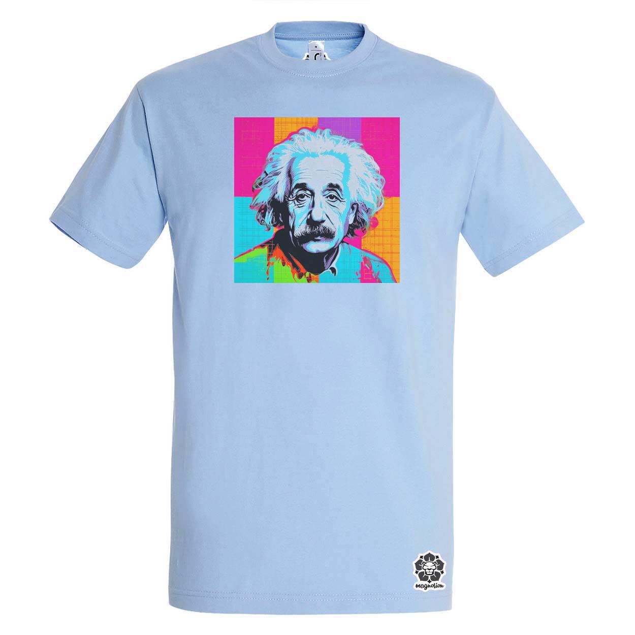 Pop art Einstein v12 egyedi póló 