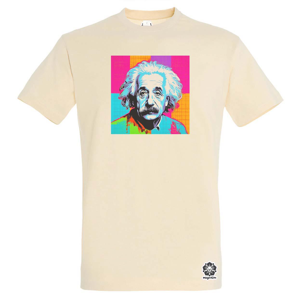 Pop art Einstein v12 egyedi póló 