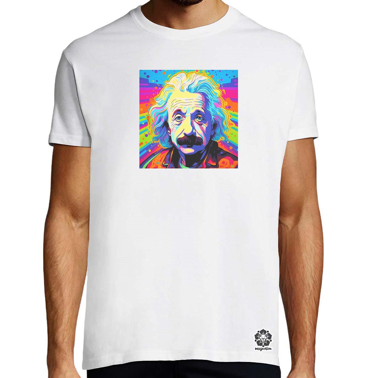 Pop art Einstein v15 egyedi póló 