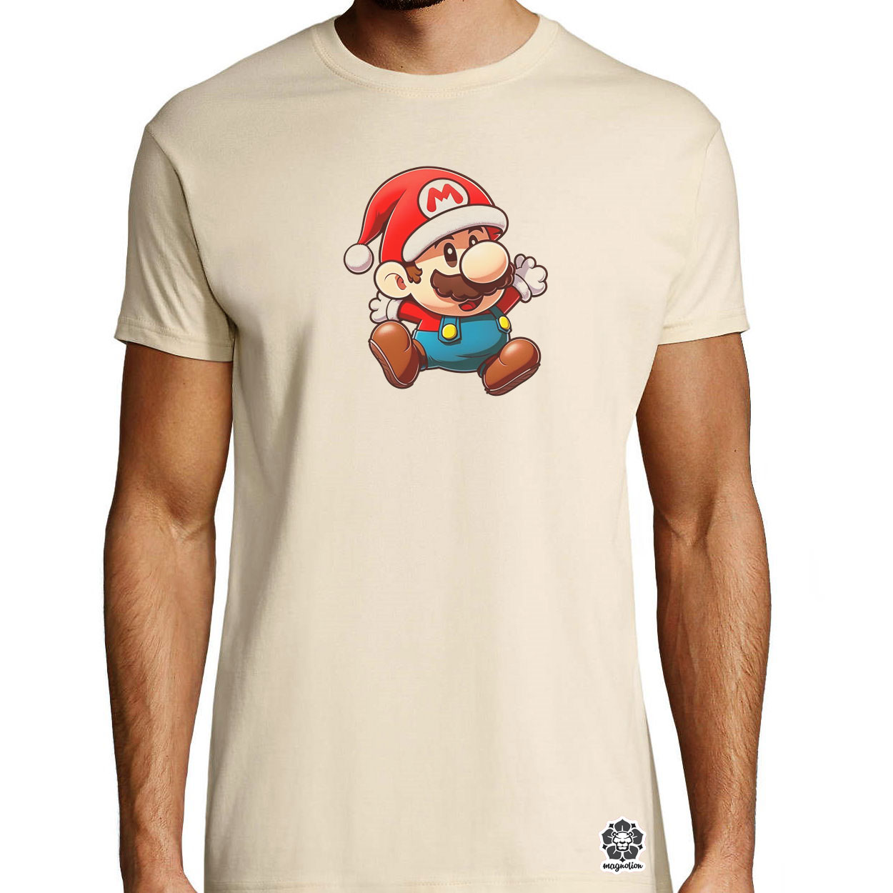 Xmas Mario v1 egyedi póló 