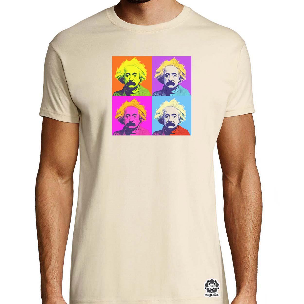 Pop art Einstein v5 egyedi póló 