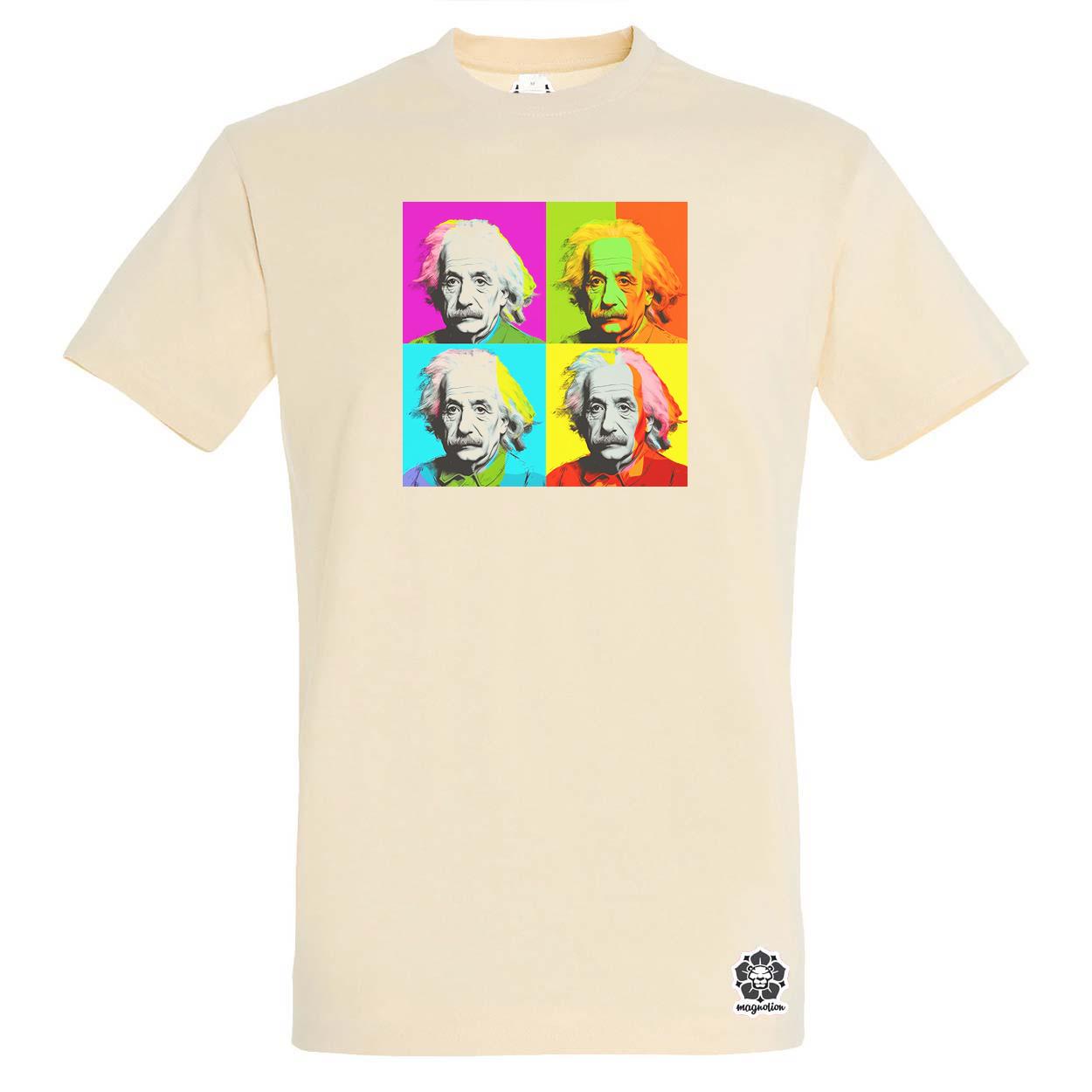 Pop art Einstein v8 egyedi póló 