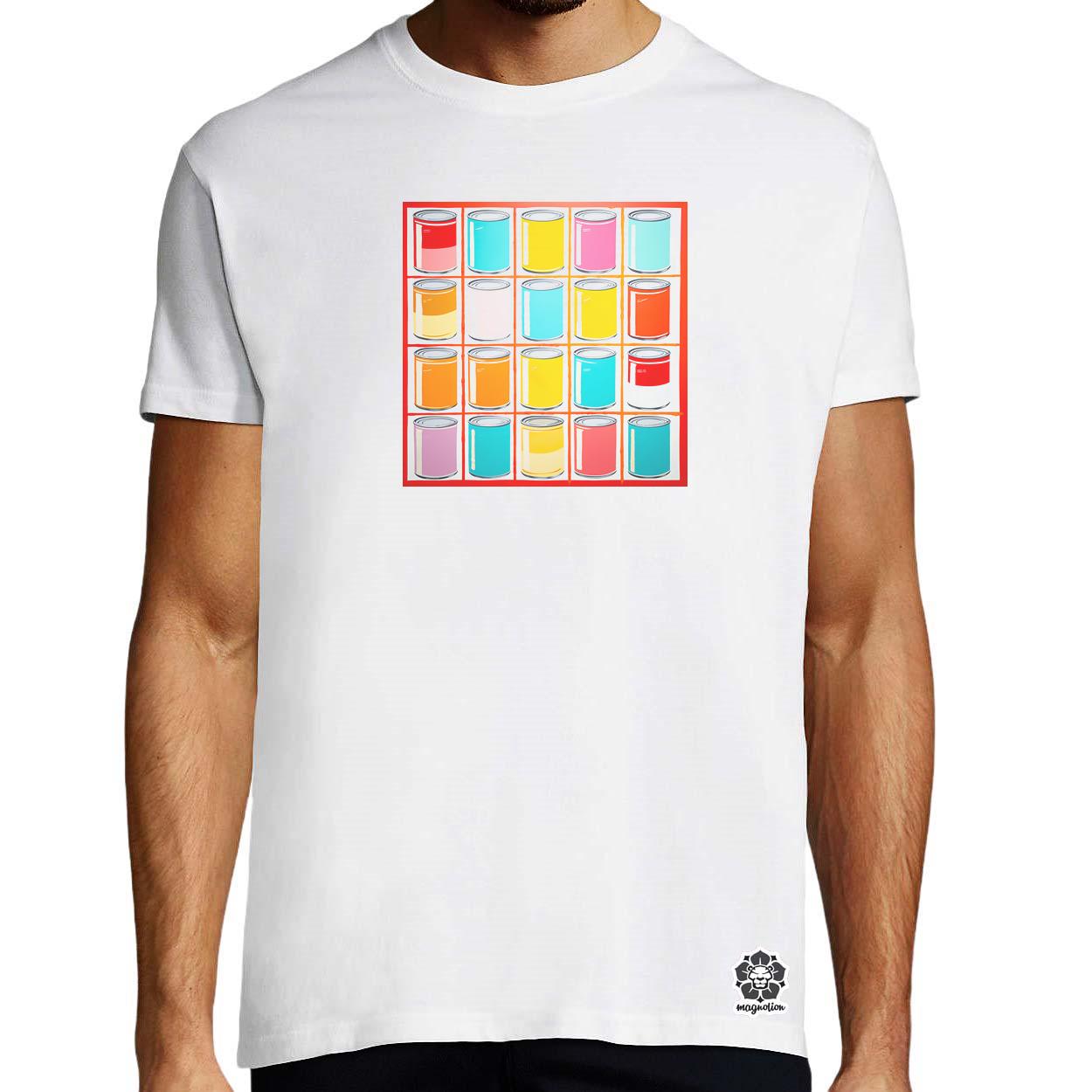 Pop art konzervdobozok v2 egyedi póló 
